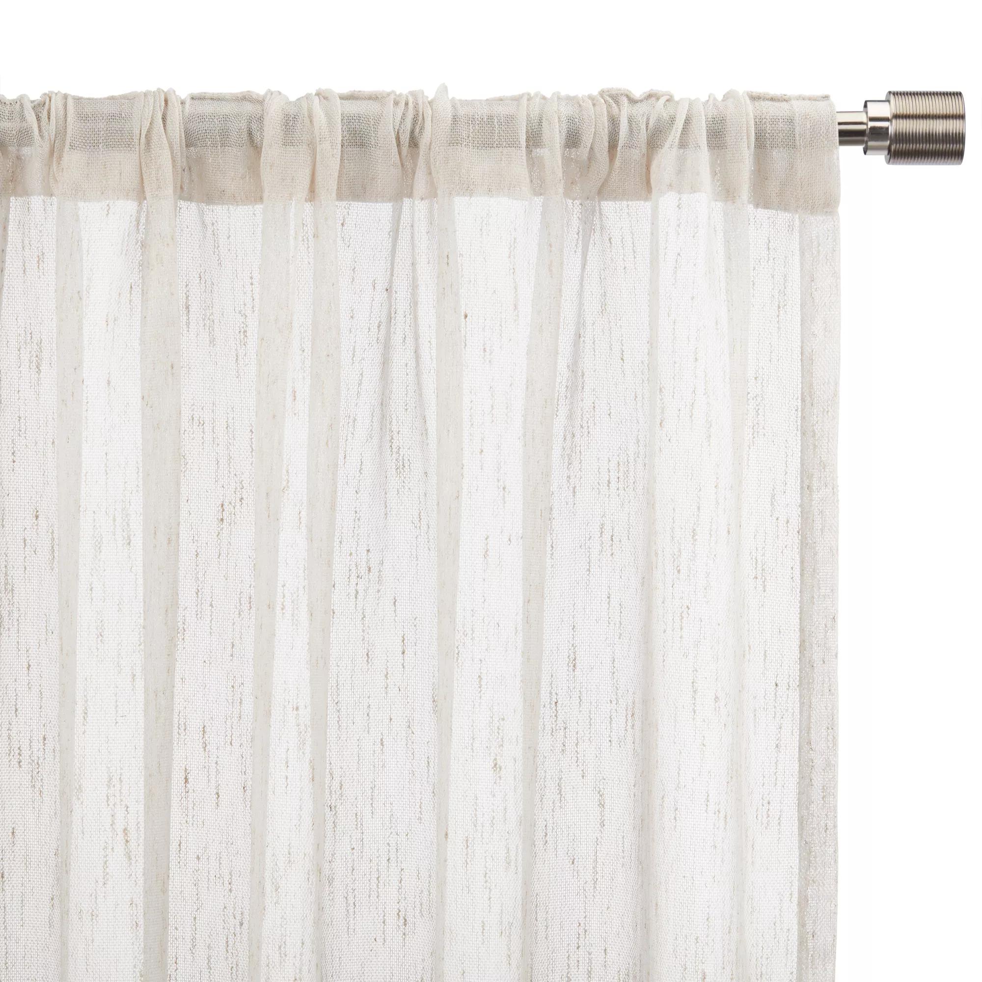 Cream Eneca Back-Tab/Rod-Pocket Curtain - Image 9