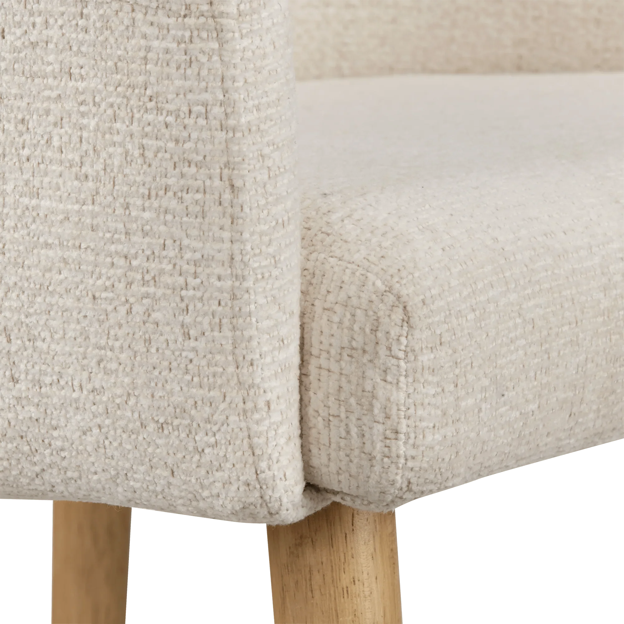 Fabric and Mango Wood Accent Chair - Image 4