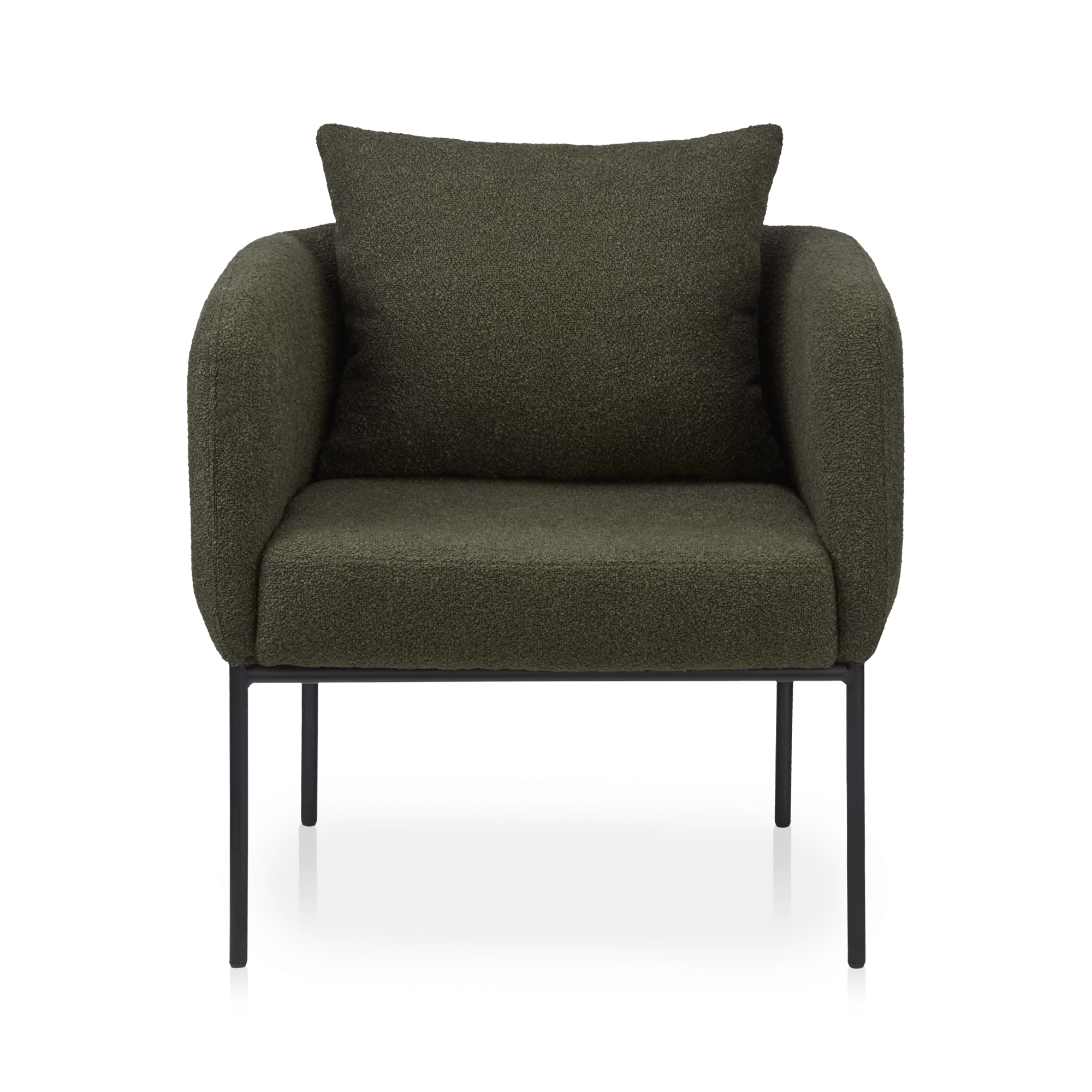 Fabric and Metal Accent Chair - Image 3