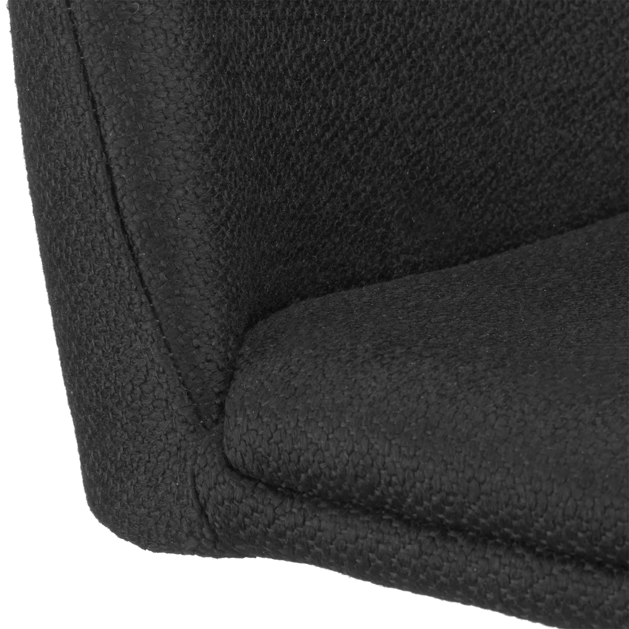 Black Fabric and Metal Adjustable Bar Stool - Image 5