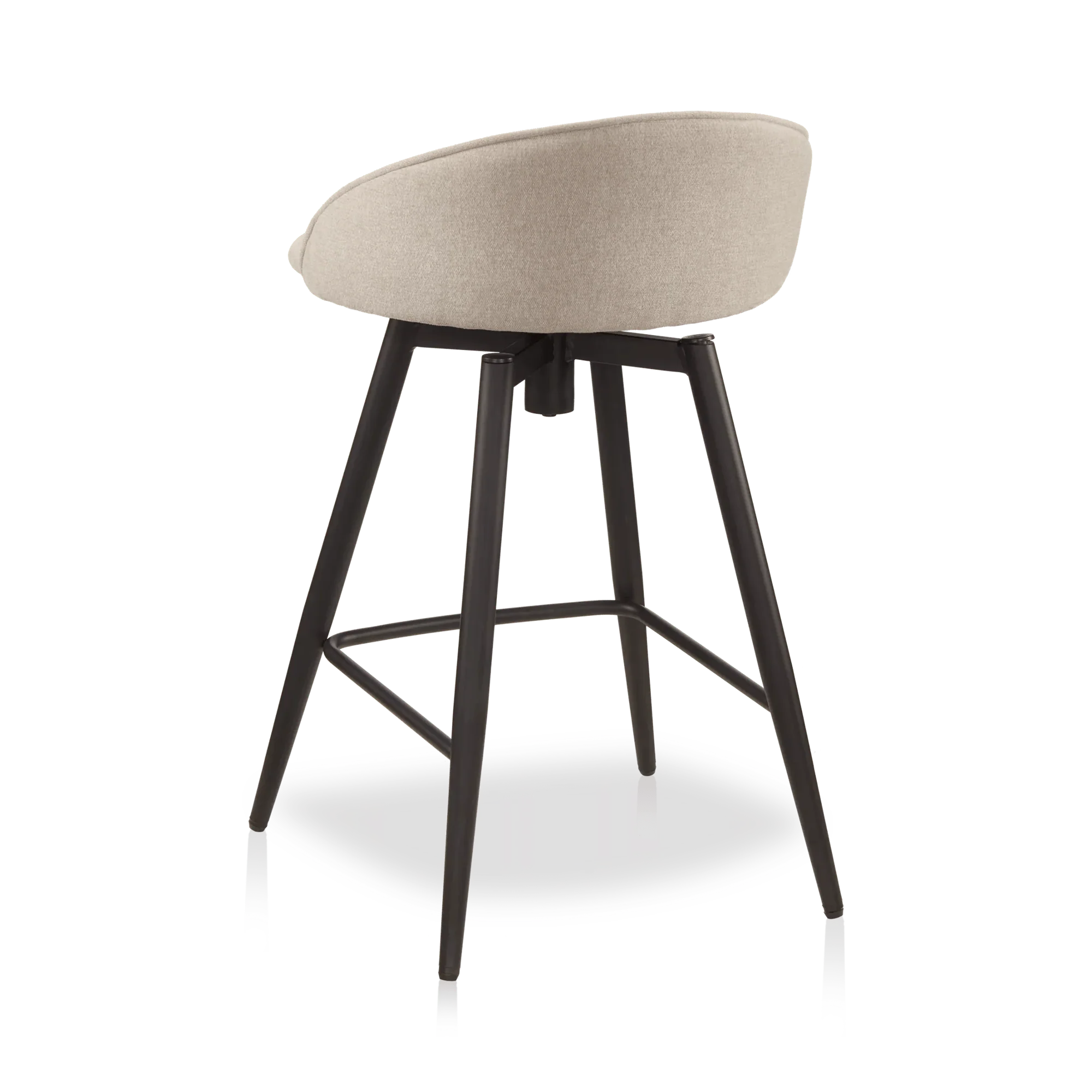 Fabric and Metal Bar Stool - Image 2
