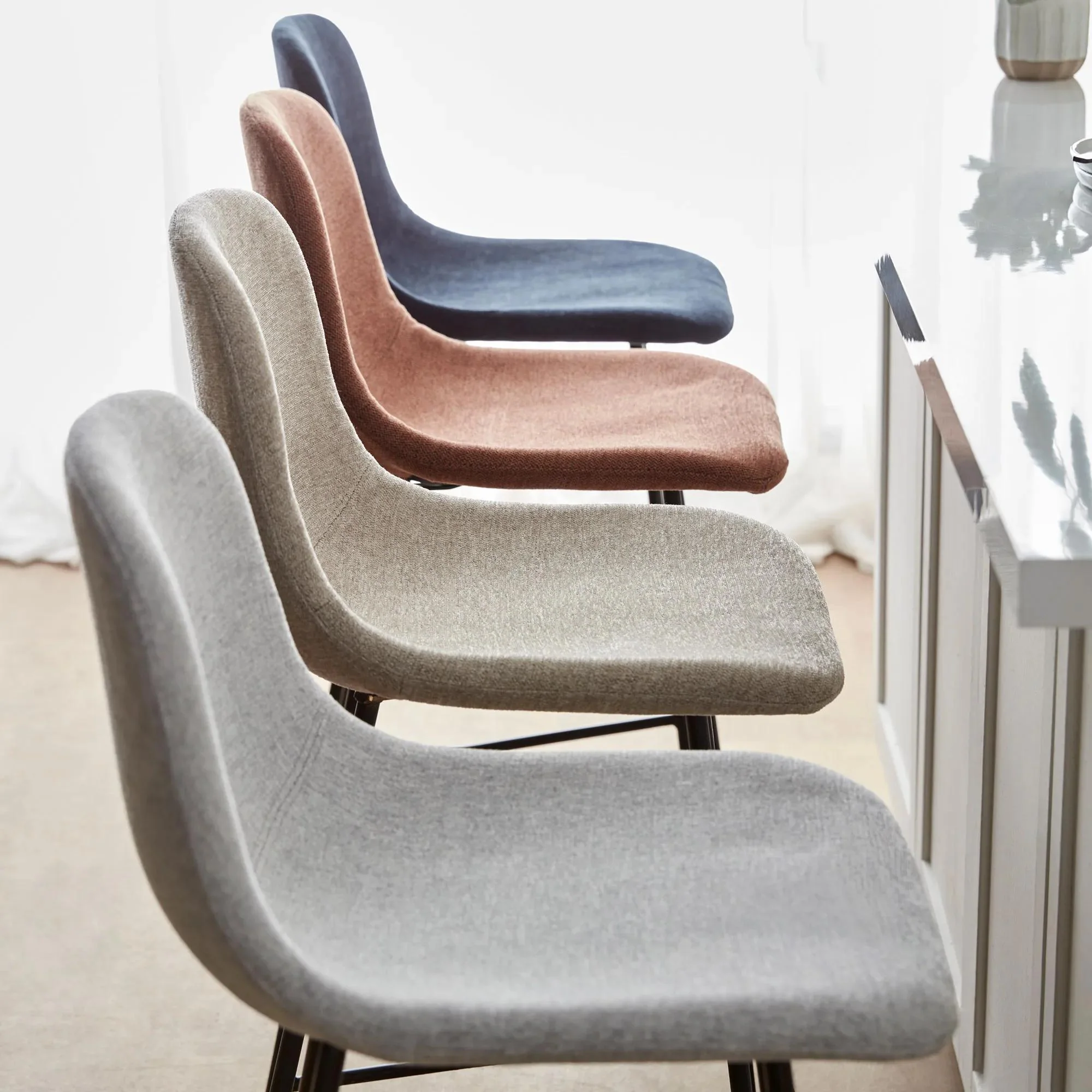 Fabric and Metal Bar Stool - Image 7