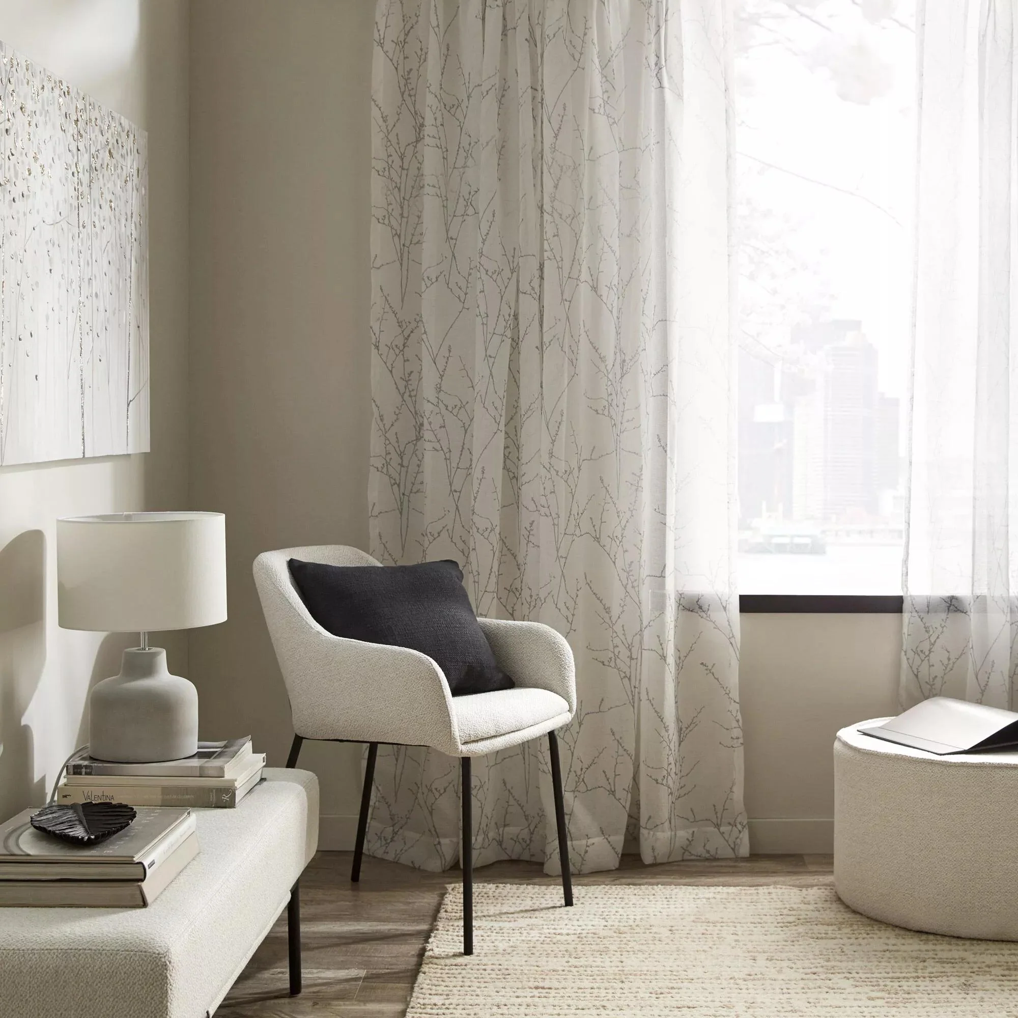 Fabric and Metal Dining Chair - Image 7