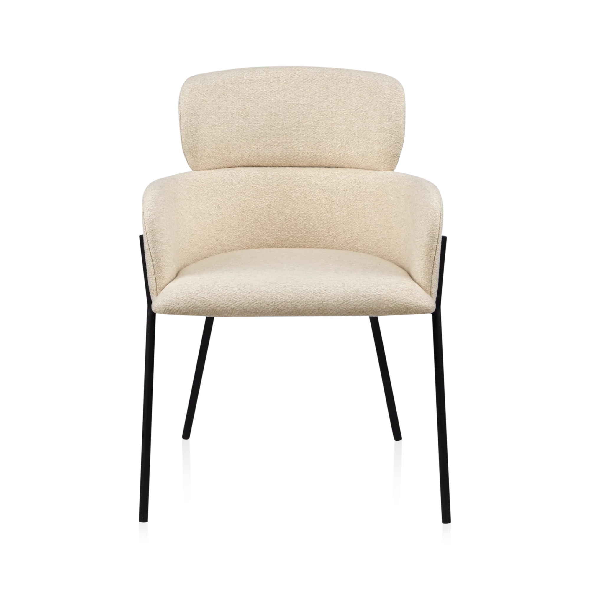 Fabric and Metal Dining Chair - Image 3