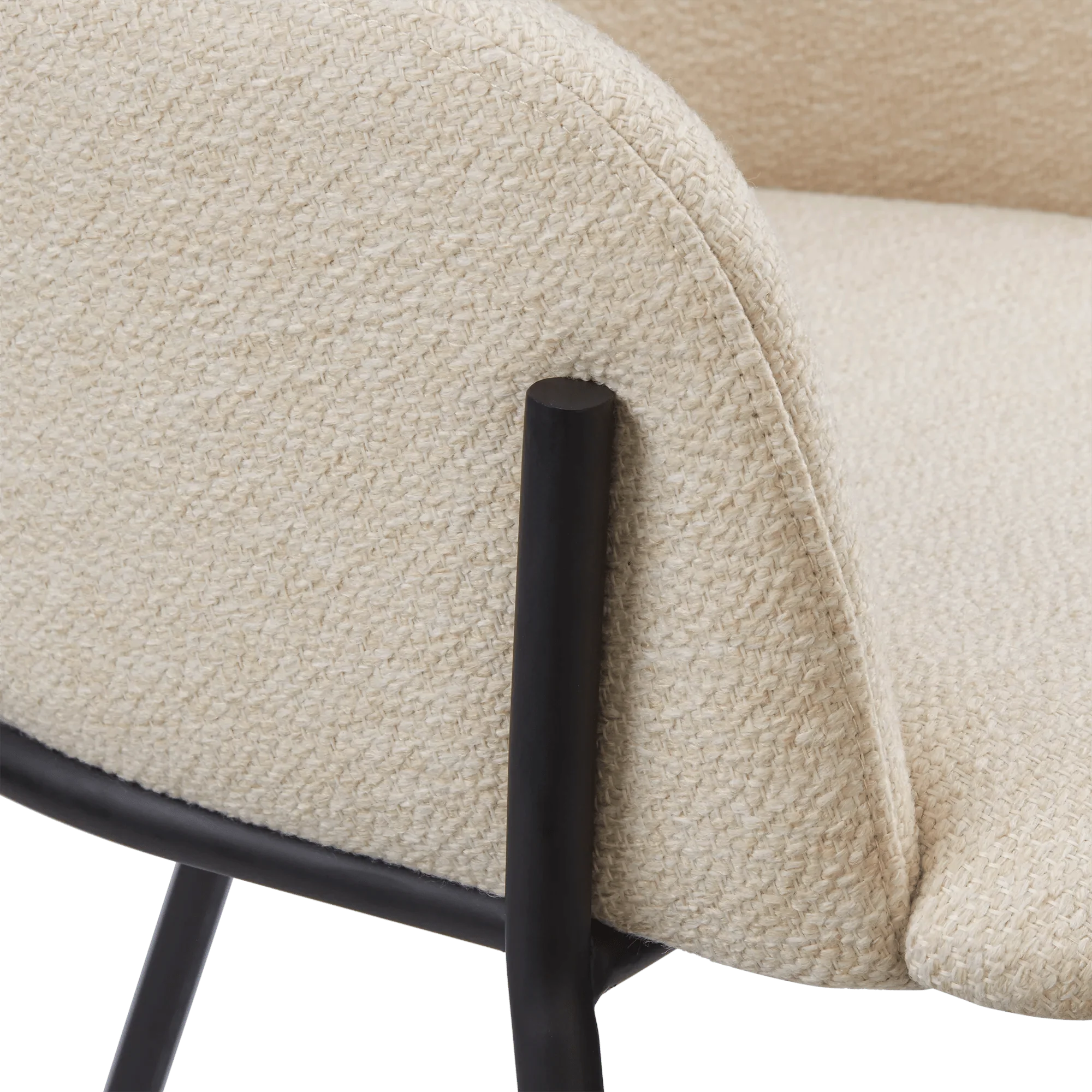 Fabric and Metal Dining Chair - Image 5