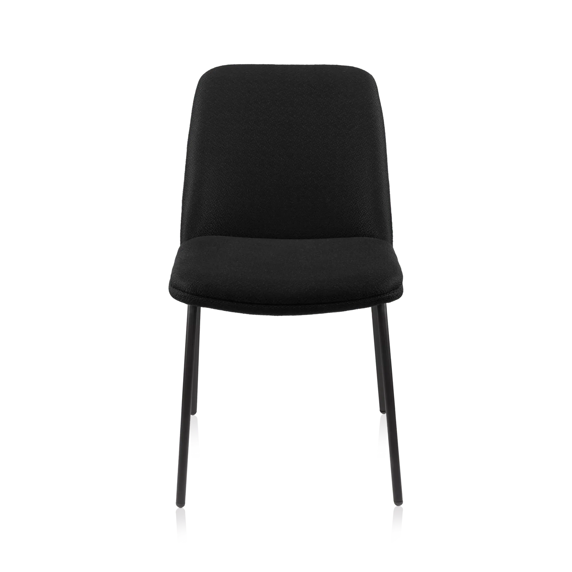 Black Fabric and Metal Dining Chair - Image 6