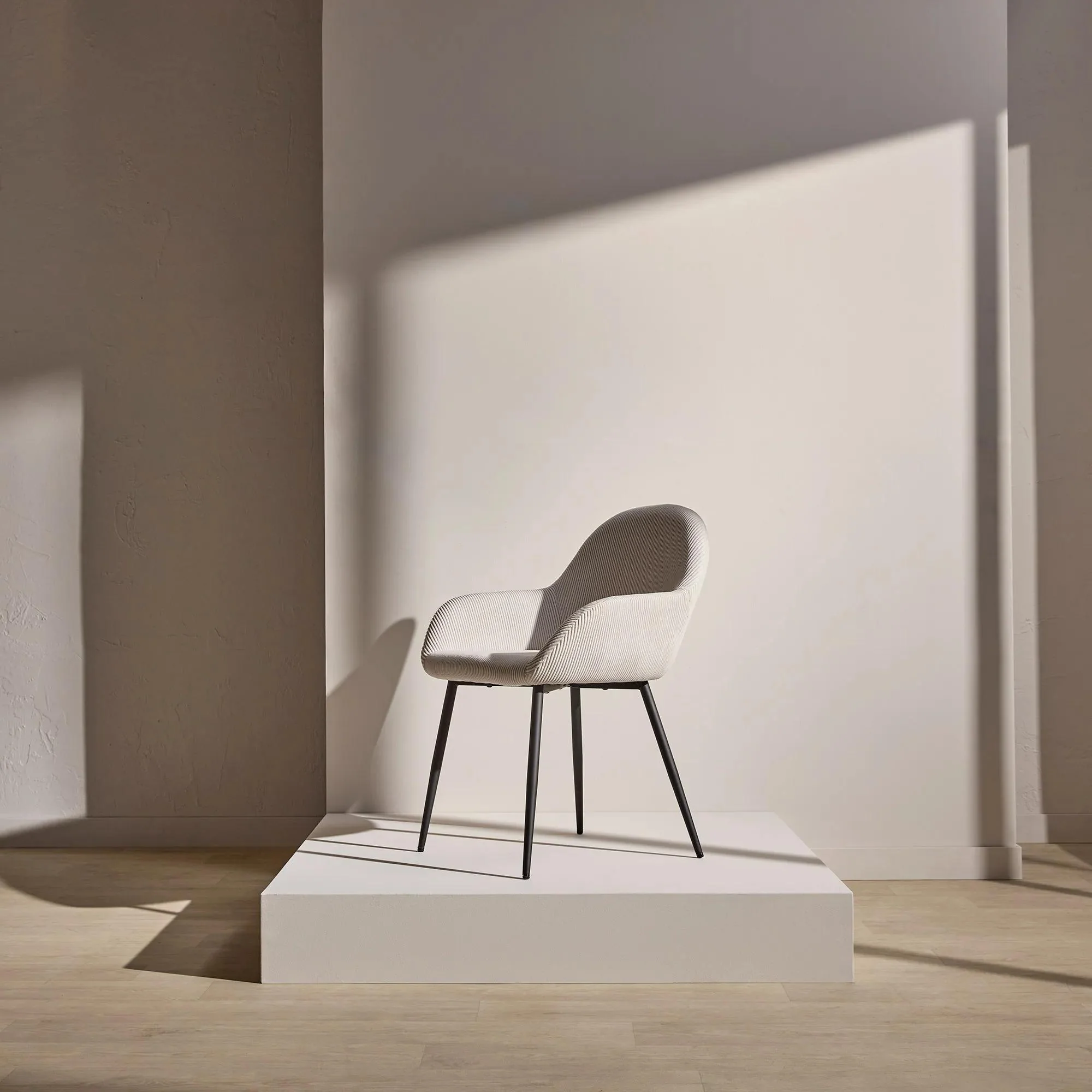 Fabric and Metal Dining Chair - Image 3