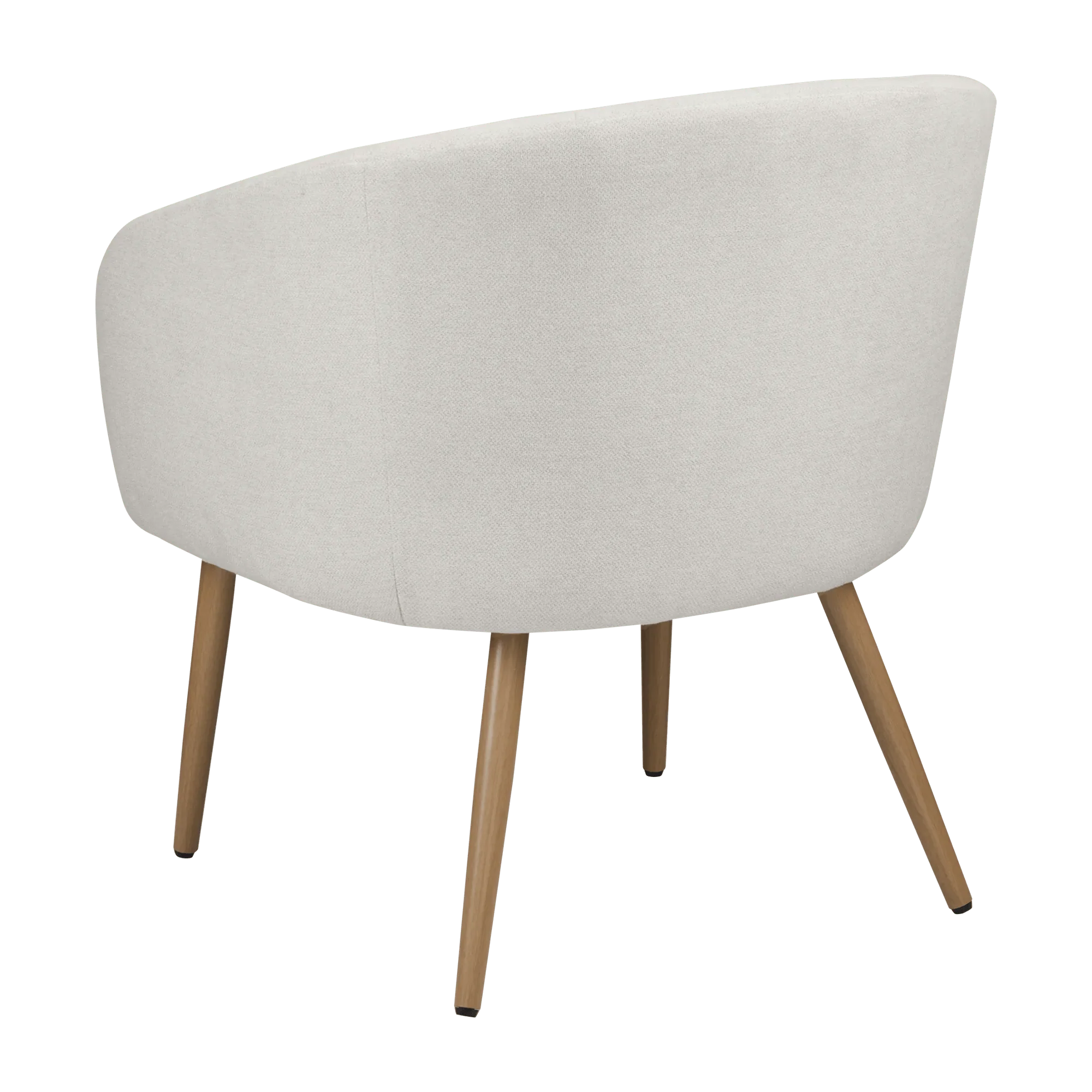 Fabric and Metal Wood Effect Accent Chair - Image 3