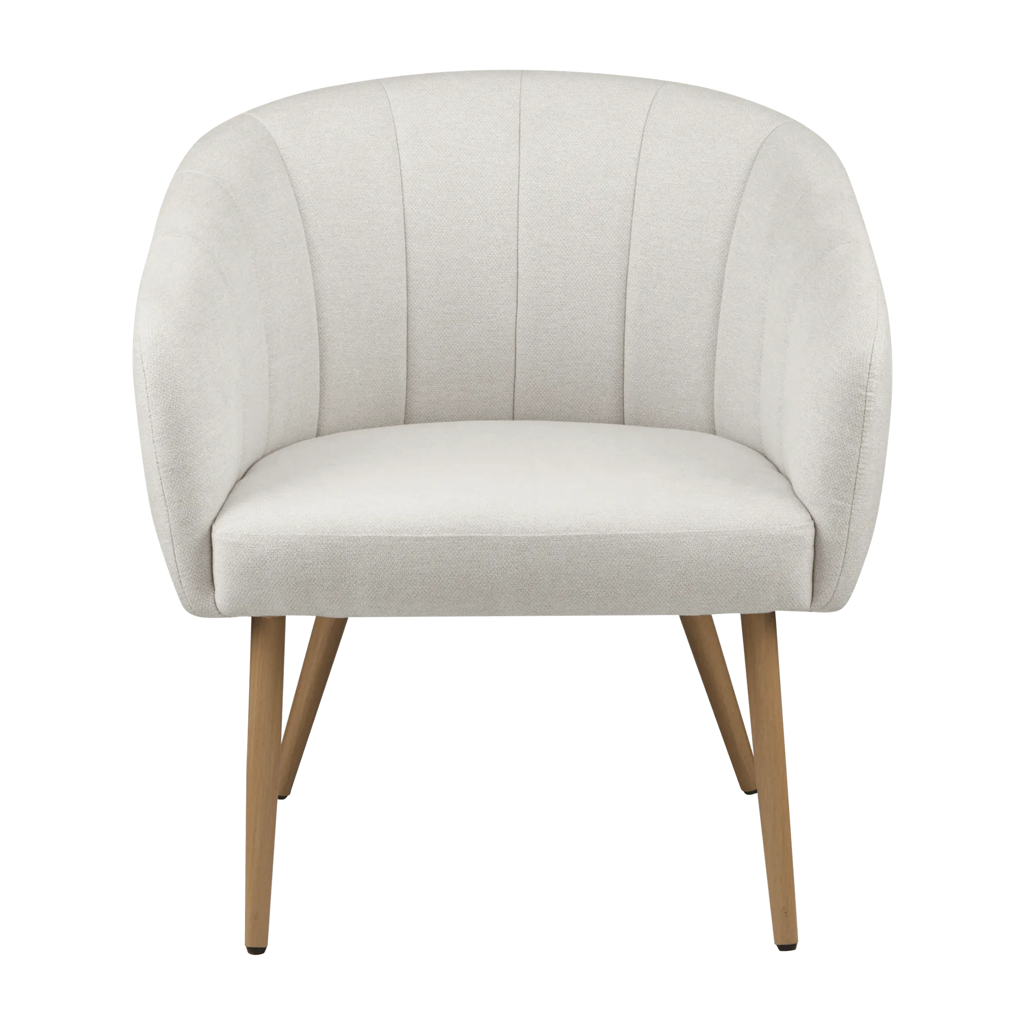 Fabric and Metal Wood Effect Accent Chair - Image 4