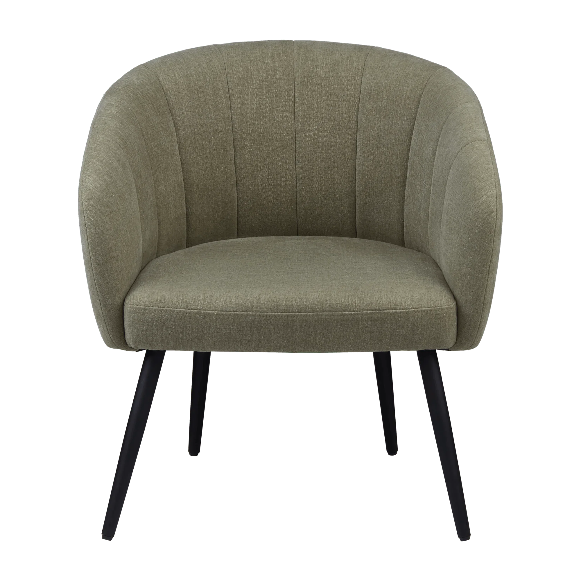 Fabric and Metal Wood Effect Accent Chair - Image 4