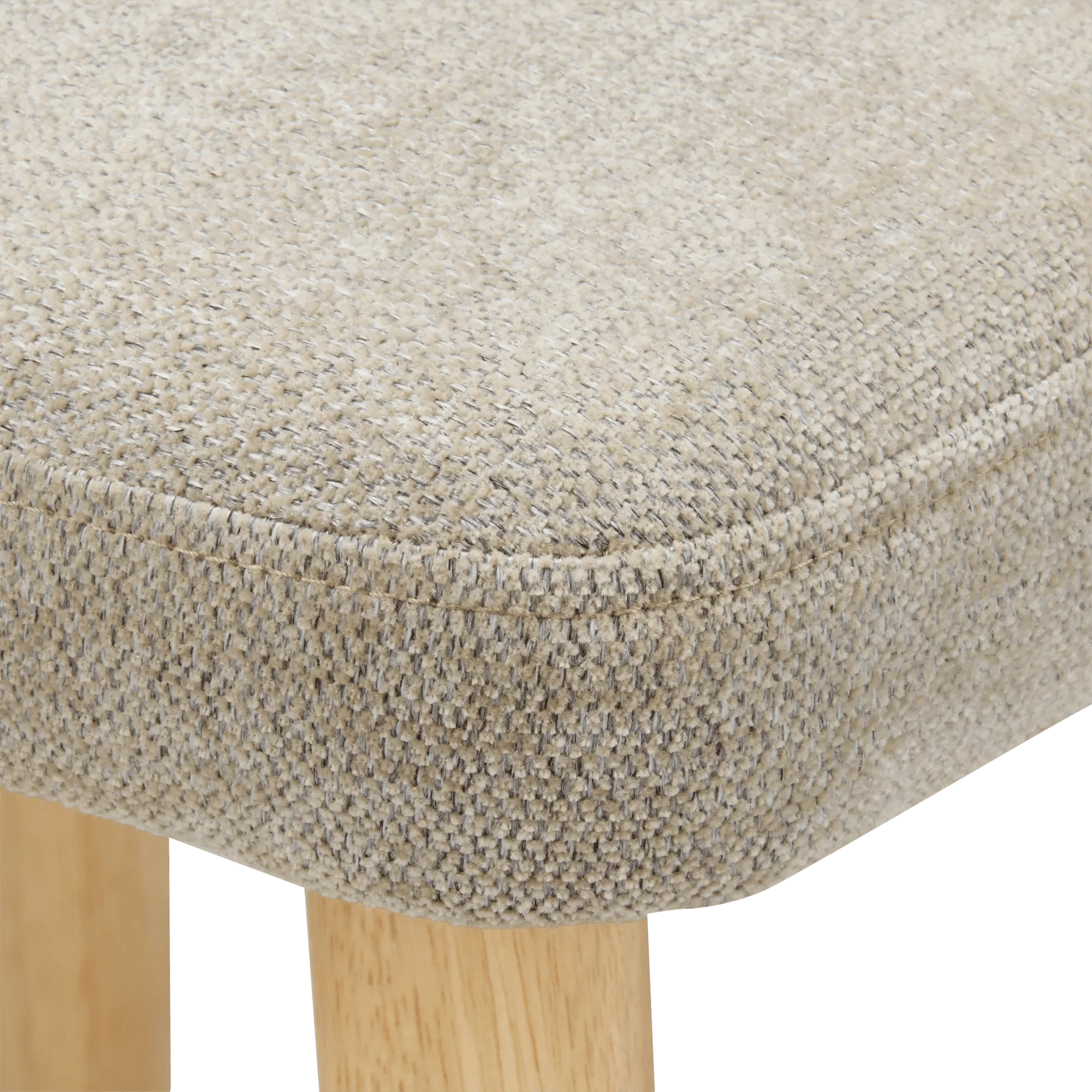 Fabric and Natural Wood Dining Chair - Image 6