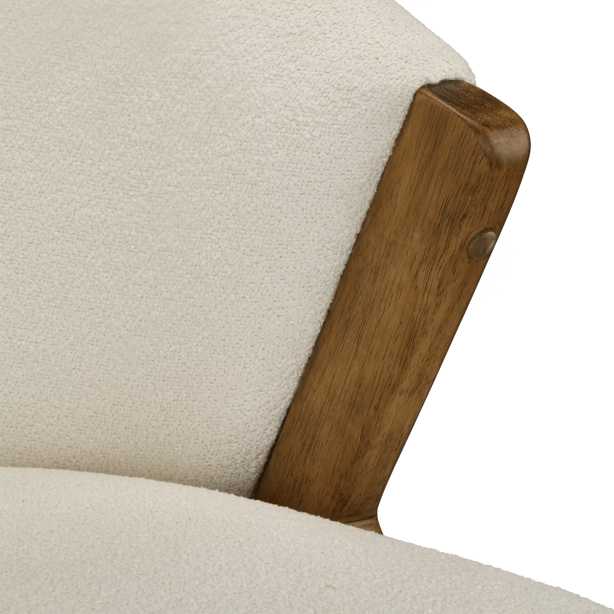 Fabric and Wood Accent Chair - Image 3