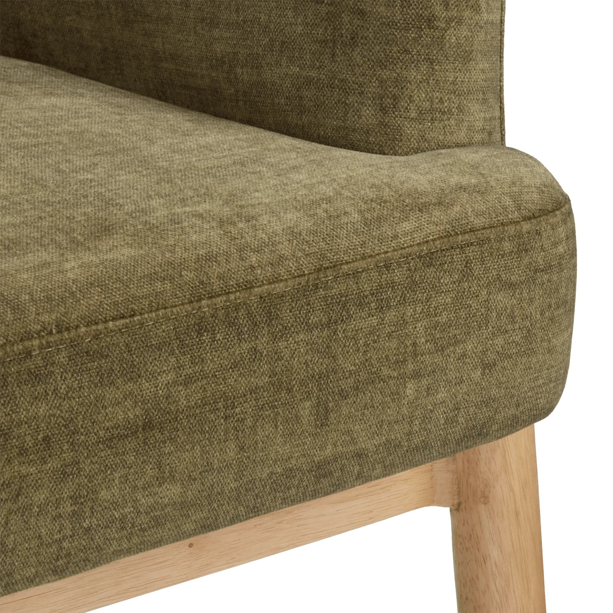 Fabric and Wood Accent Chair - Image 5