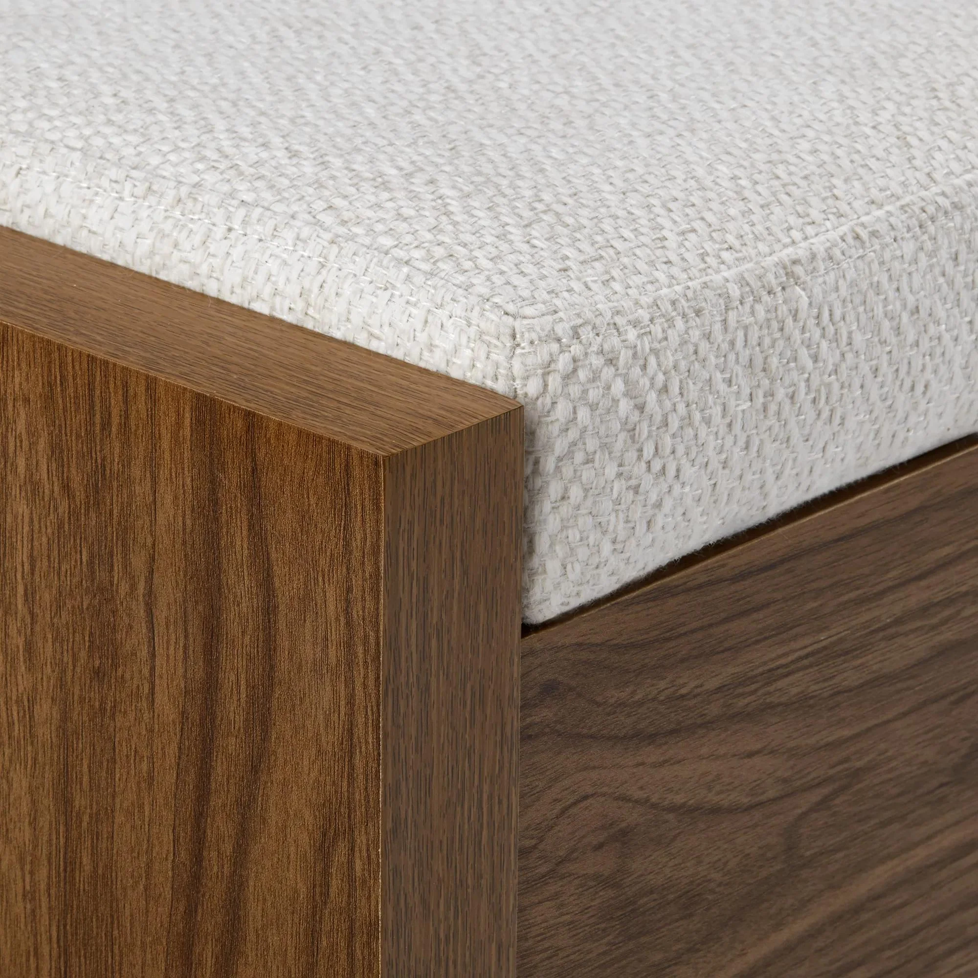 Fabric and Wood Bench - Image 6