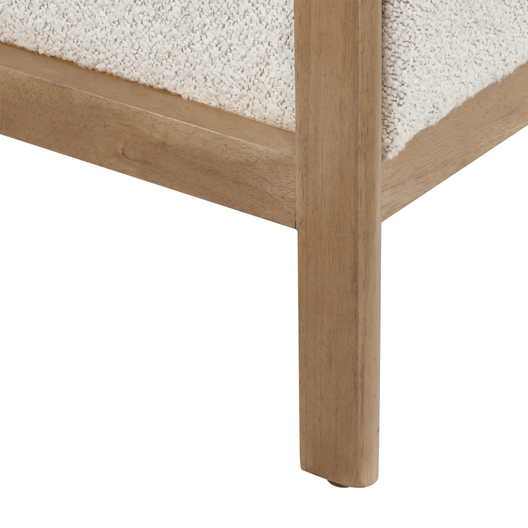 Fabric and Wood Bench - Image 4