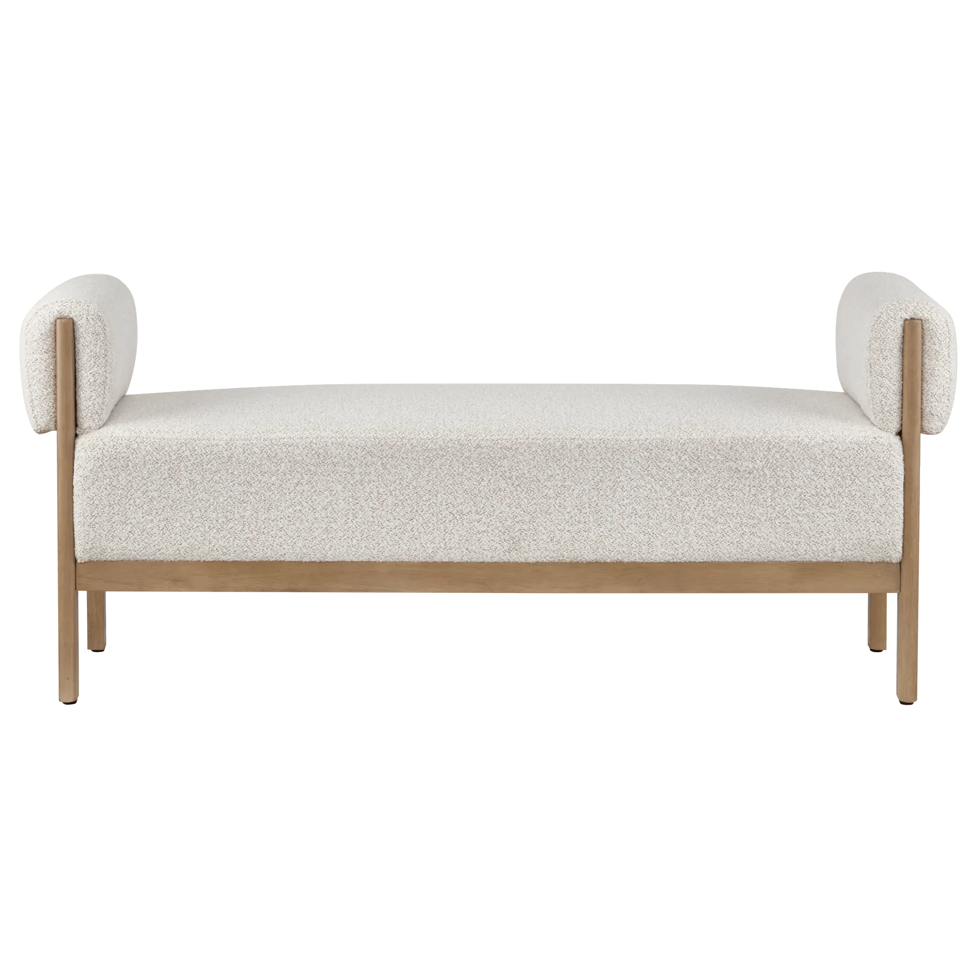 Fabric and Wood Bench - Image 5