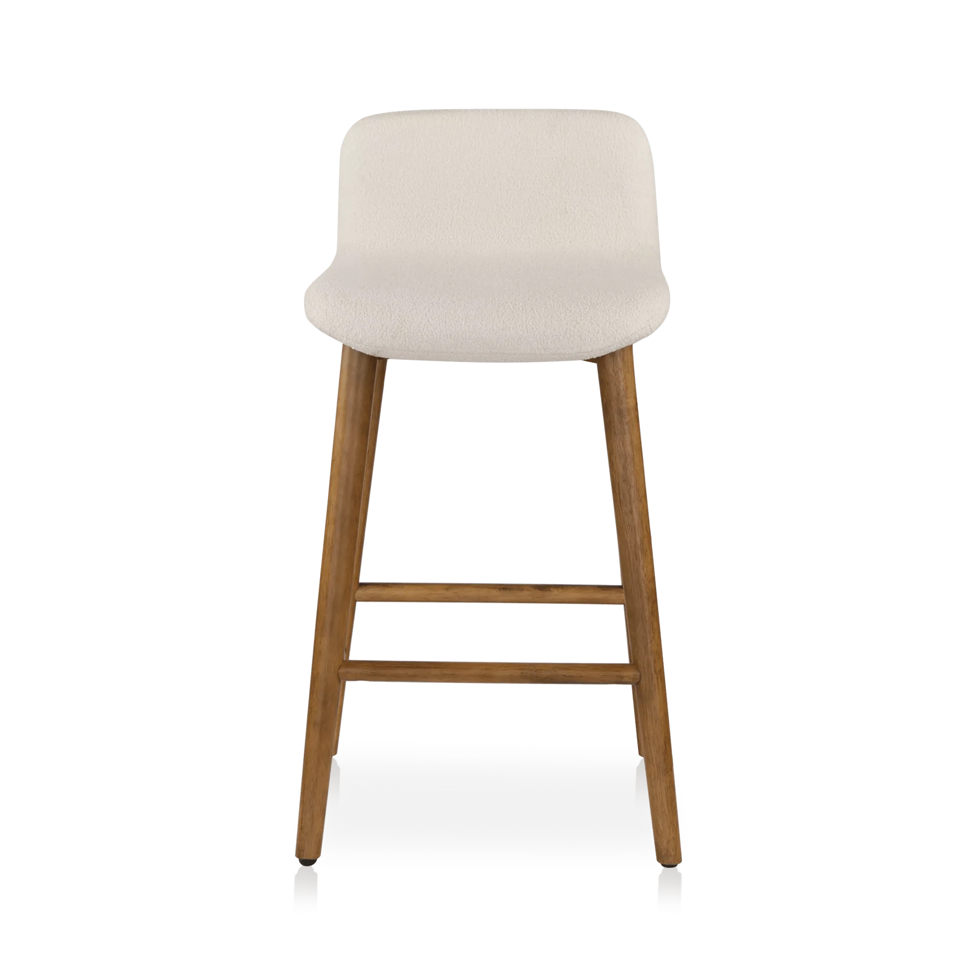 Fabric and Wood Counter Stool - Image 4