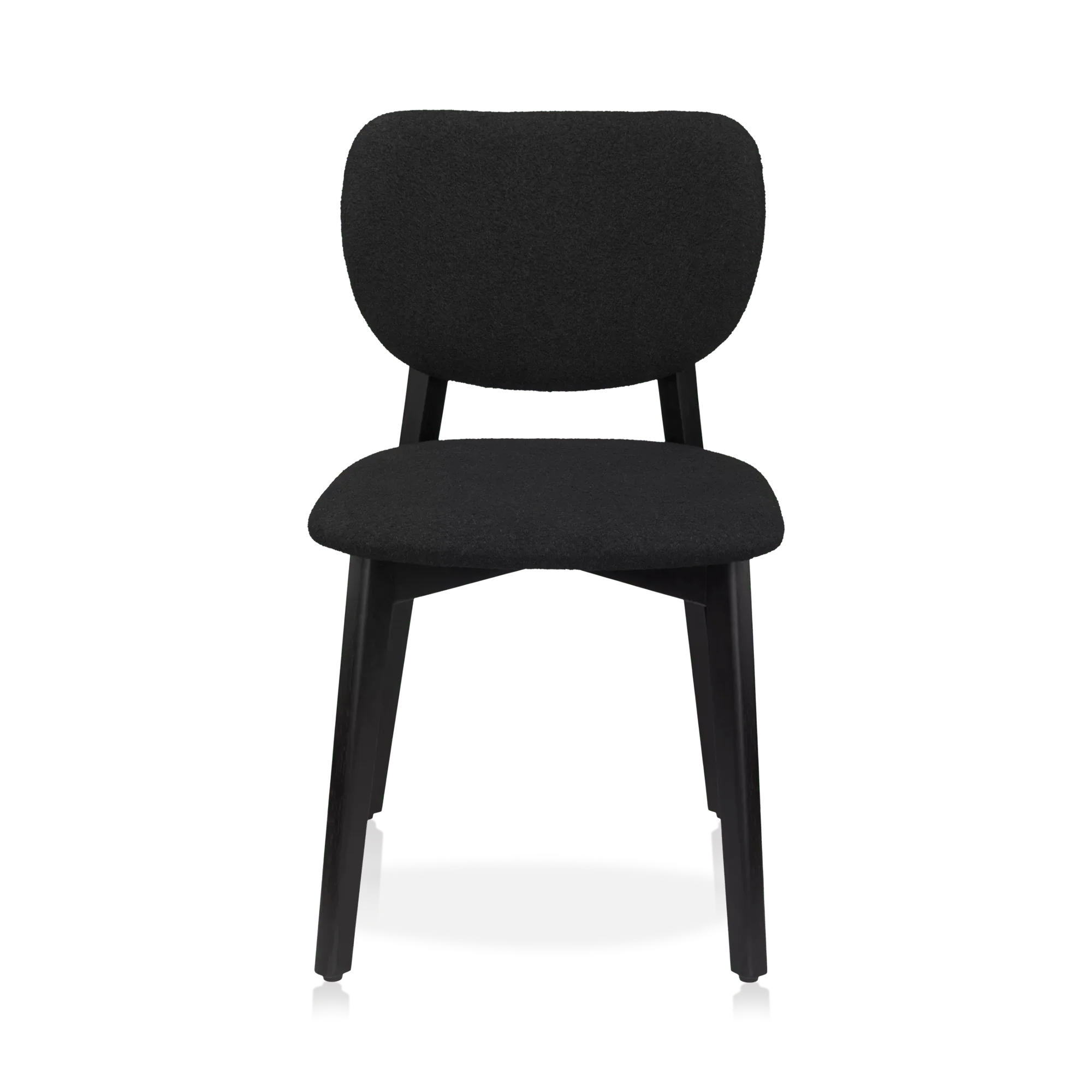 Fabric and Wood Dining Chair - Image 2