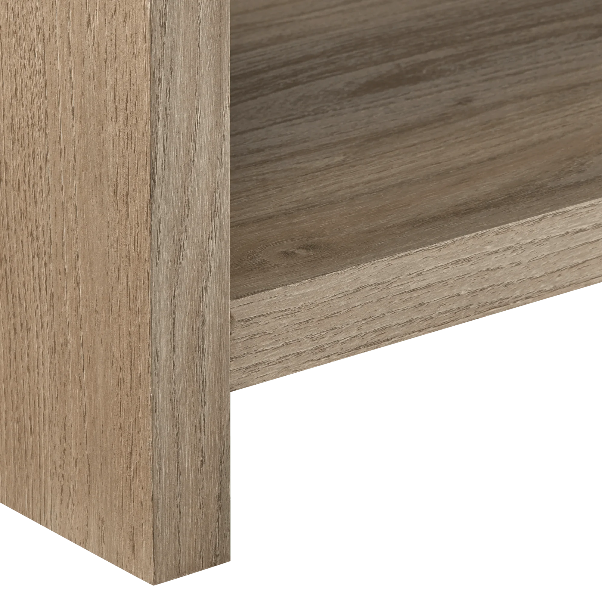 Fabric and Wood Storage Bench with Shelf - Image 5