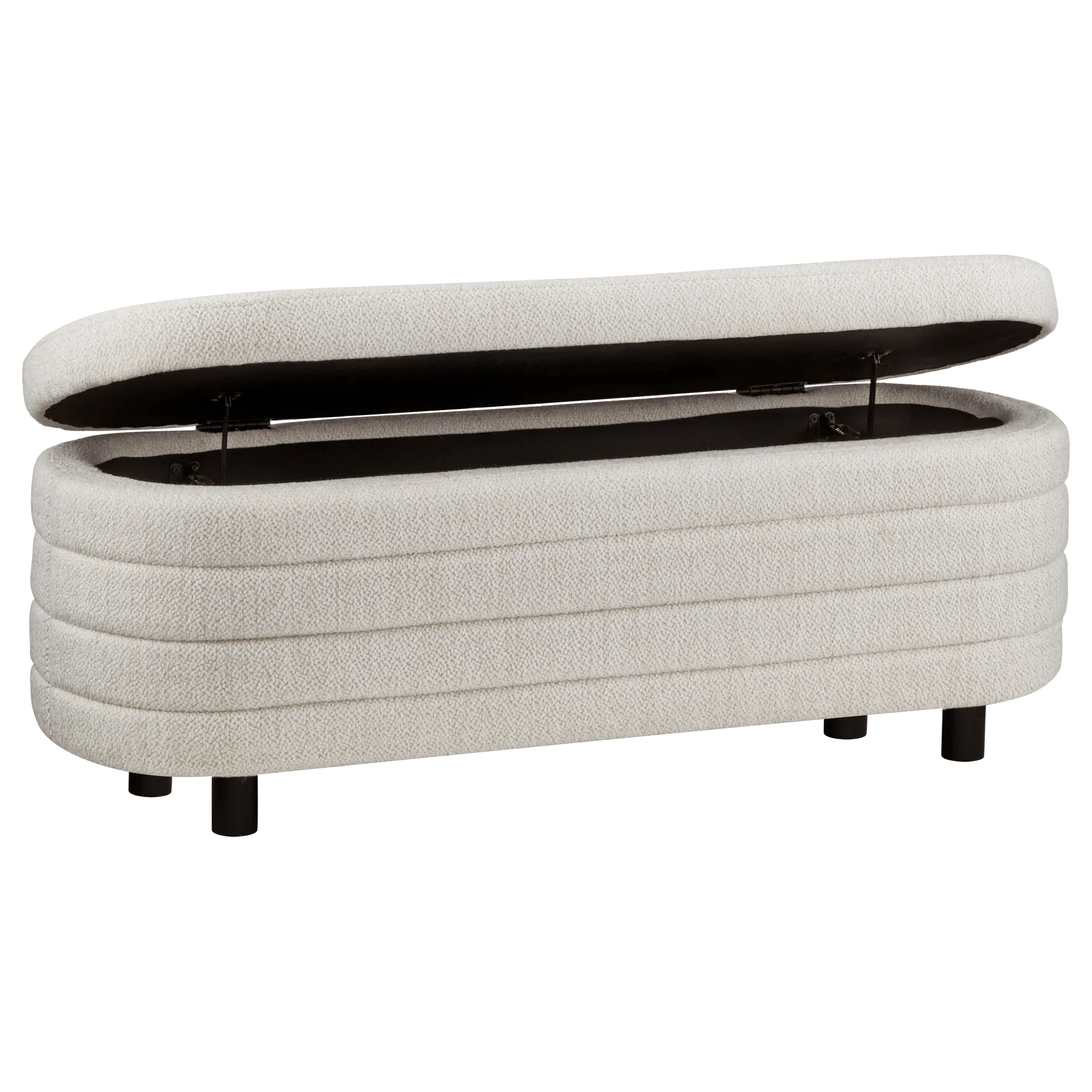 Fabric Ottoman with Storage - Image 4