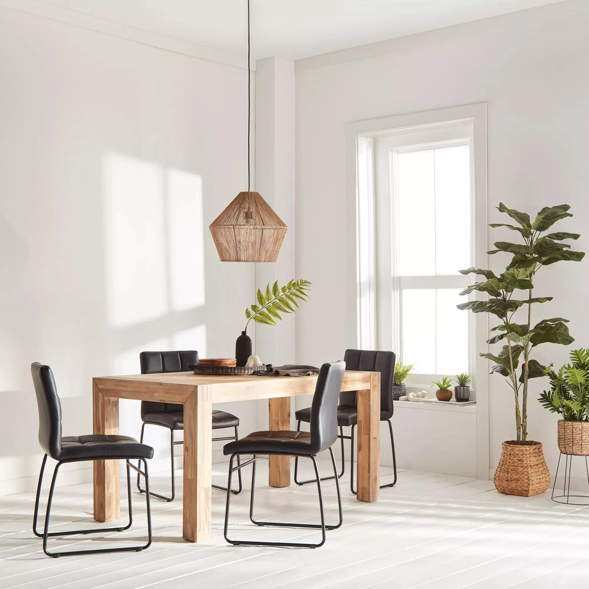 Faux Leather and Metal Dining Chair - Image 3