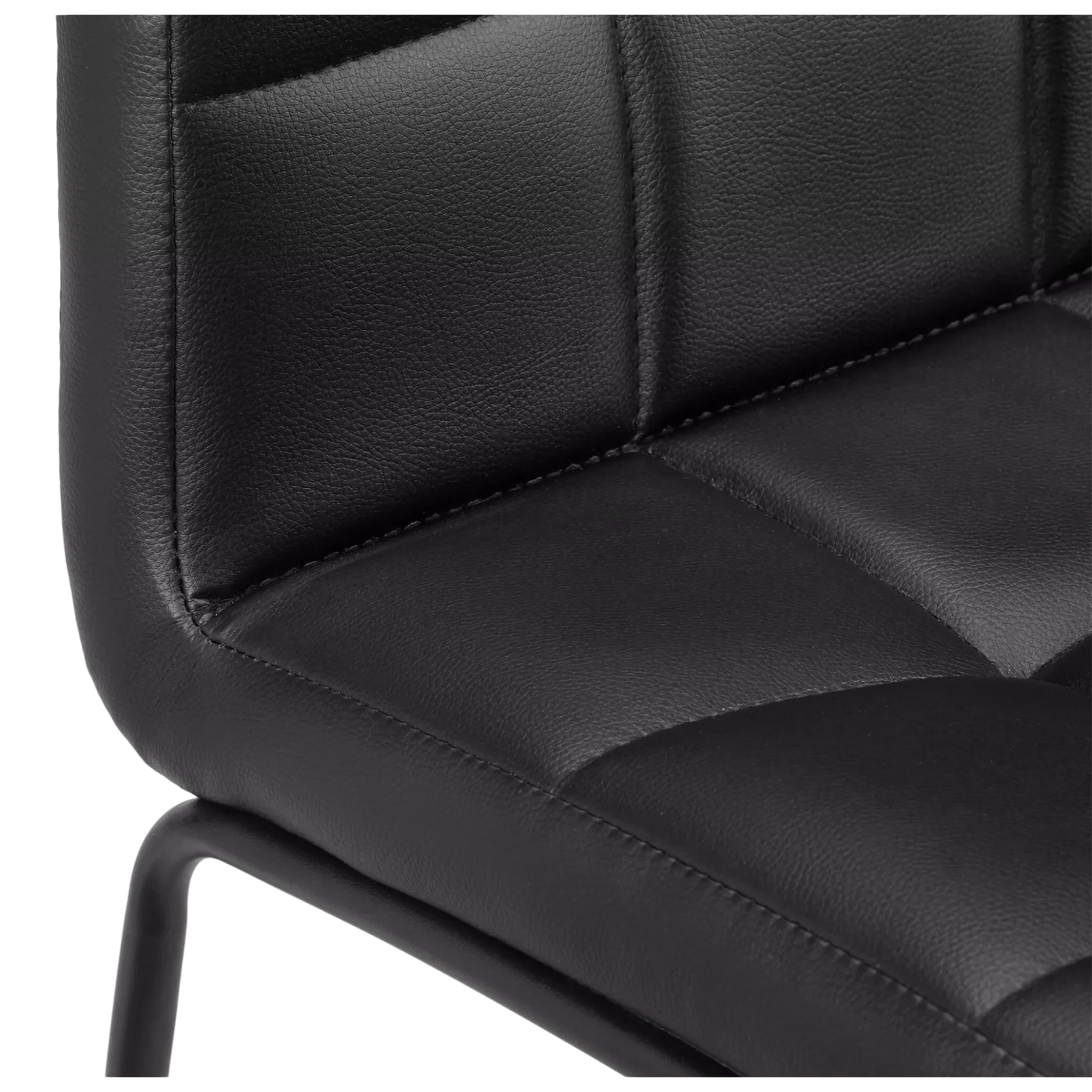 Faux Leather and Metal Dining Chair - Image 6