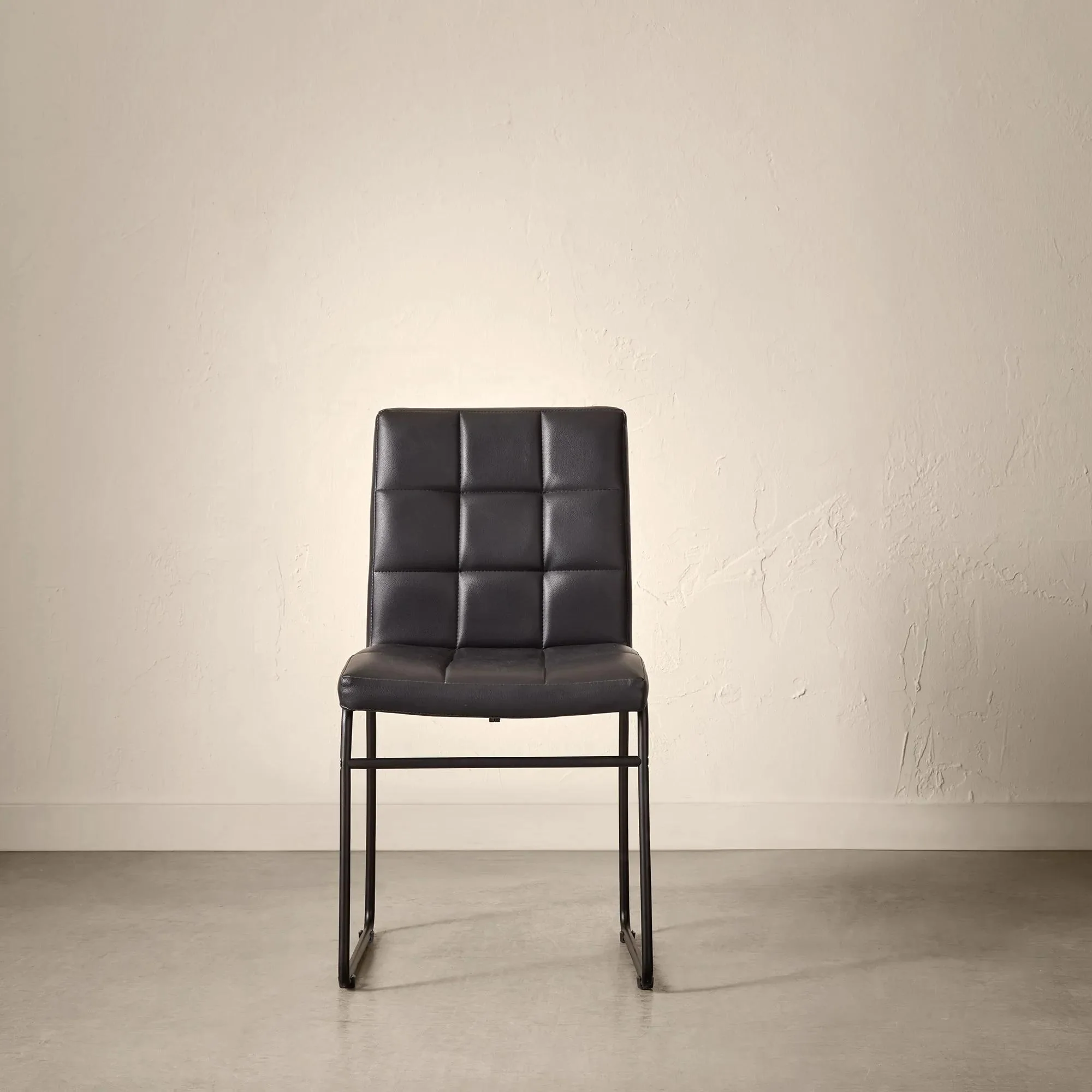 Faux Leather and Metal Dining Chair - Image 8