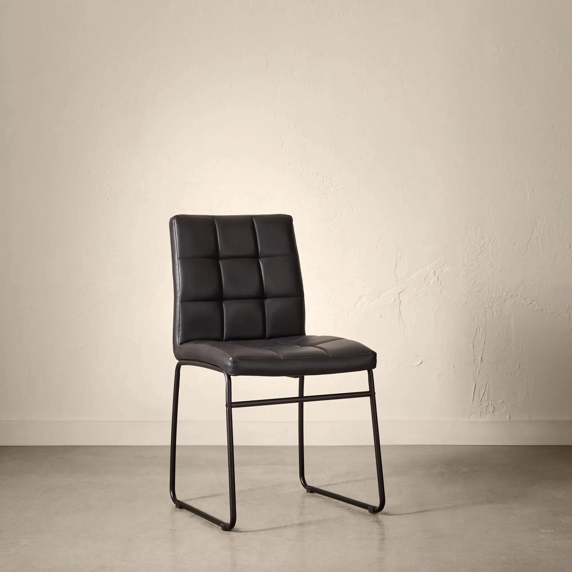 Faux Leather and Metal Dining Chair - Image 9