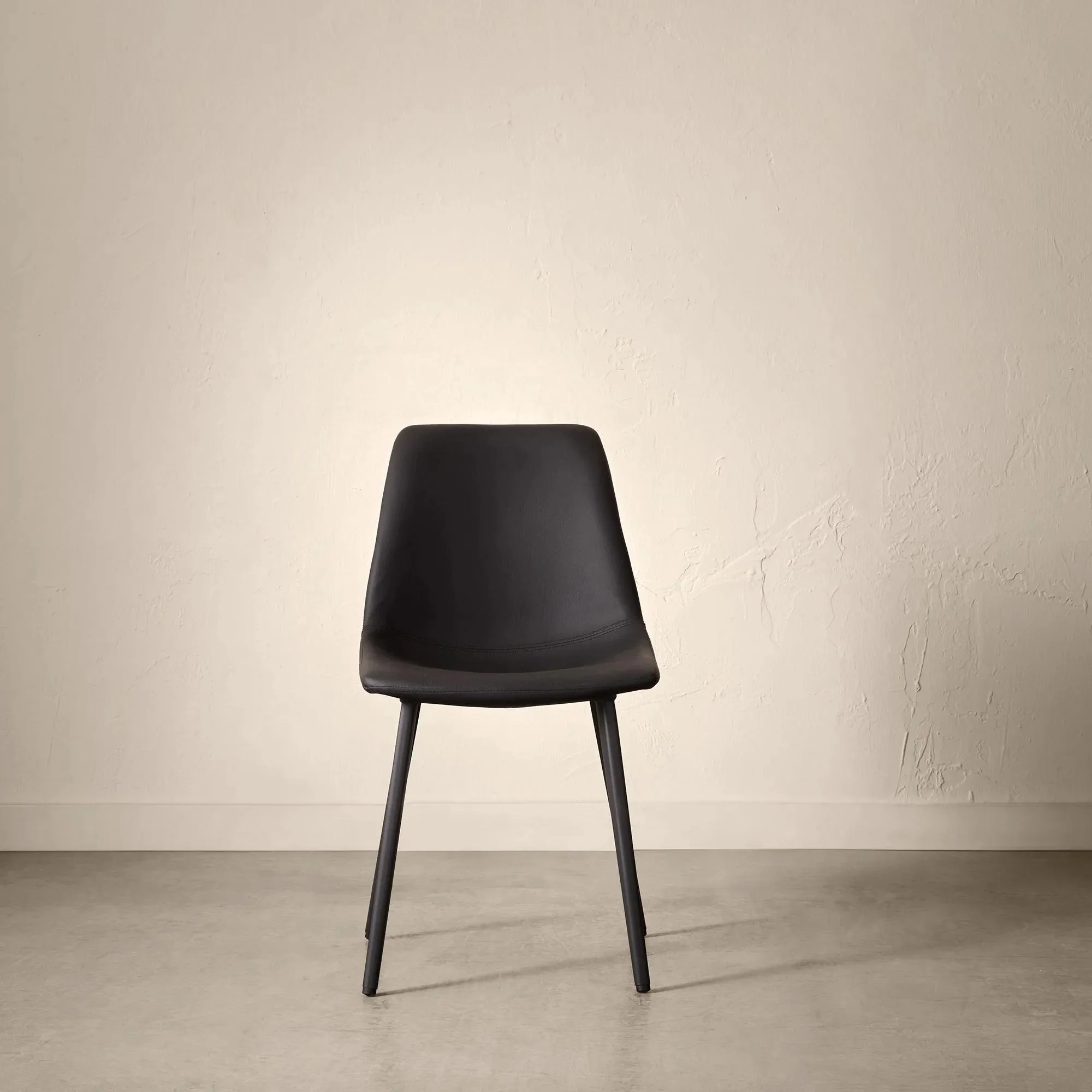 Faux Leather and Metal Dining Chair - Image 7