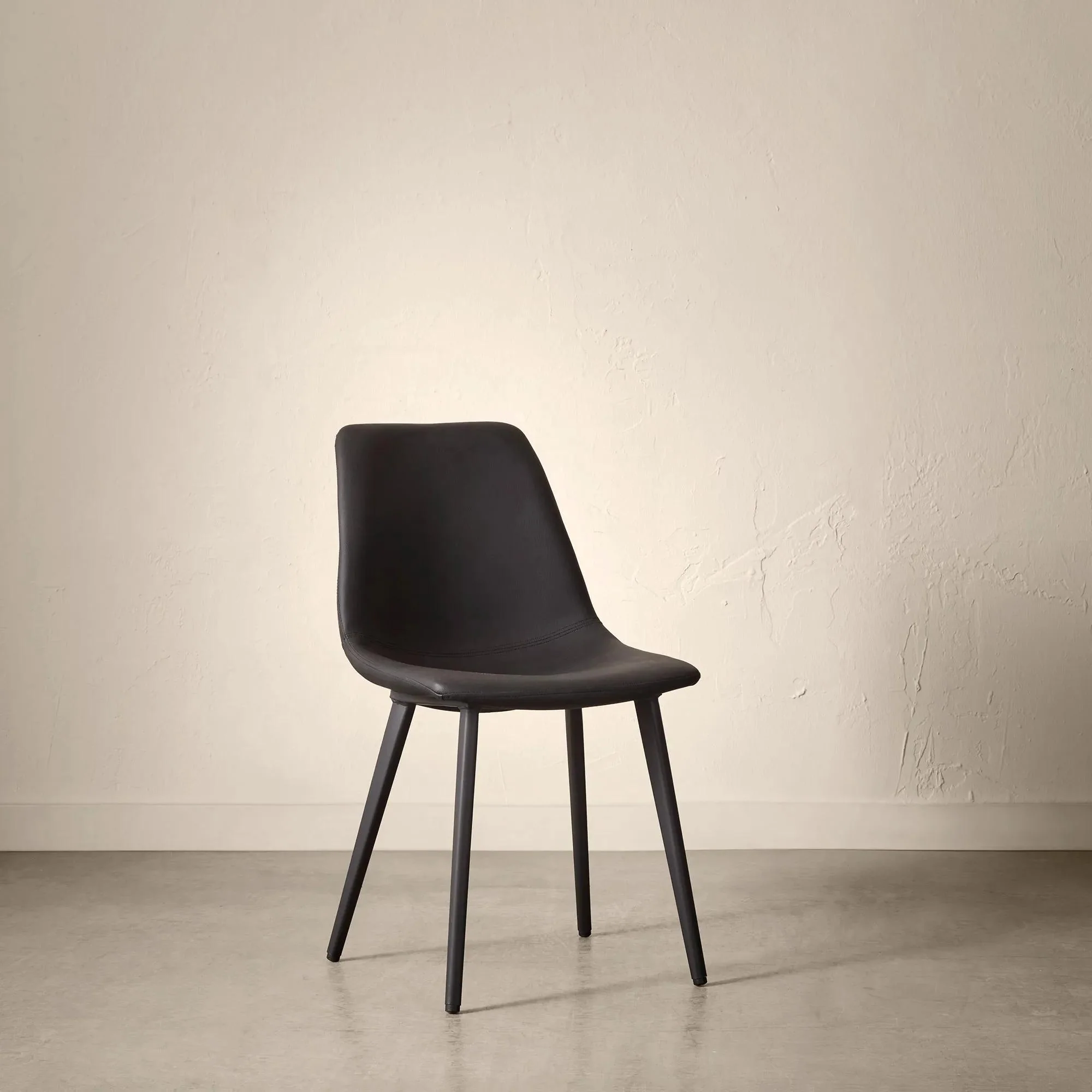 Faux Leather and Metal Dining Chair - Image 8