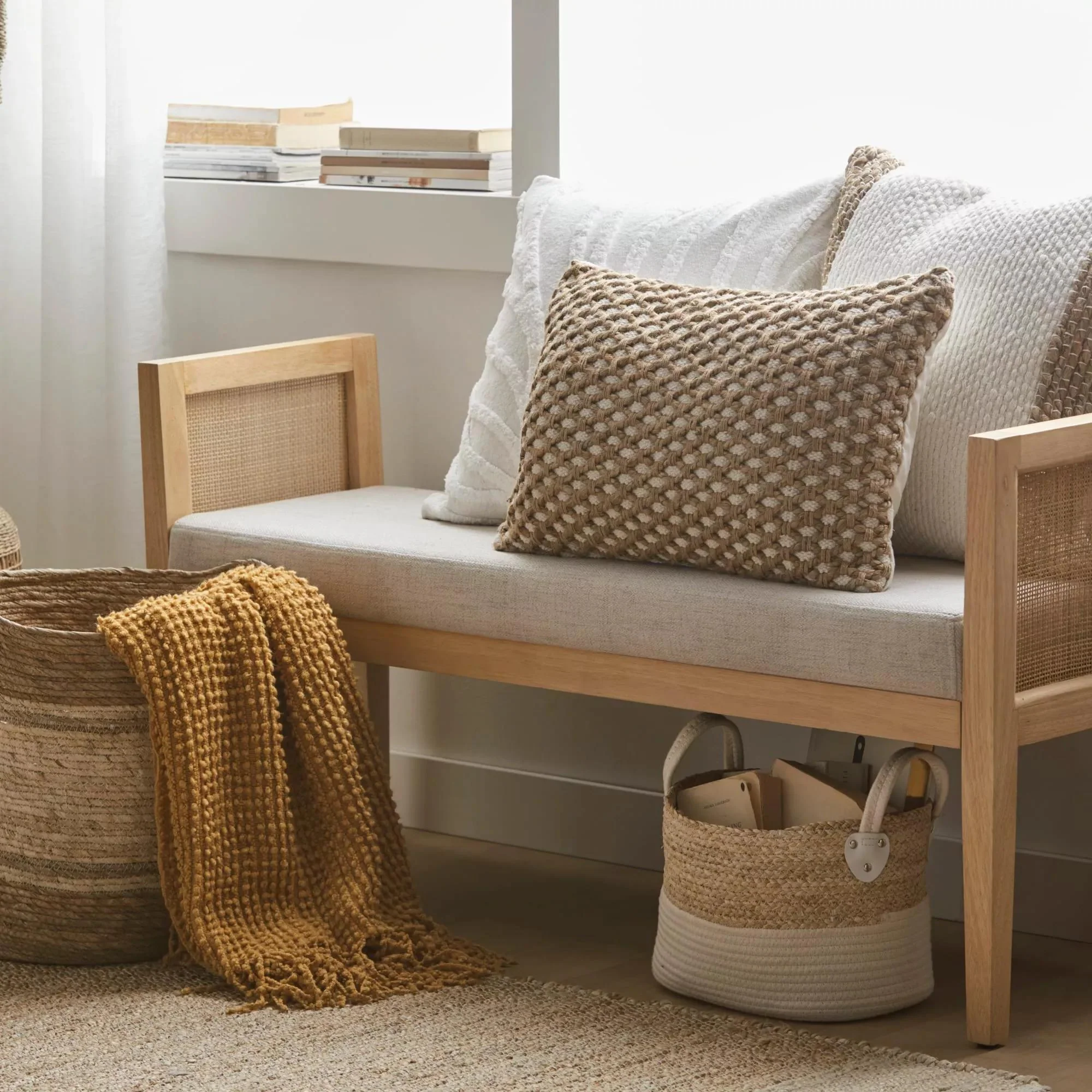 Felipe Natural Decorative Lumbar Pillow - Image 2
