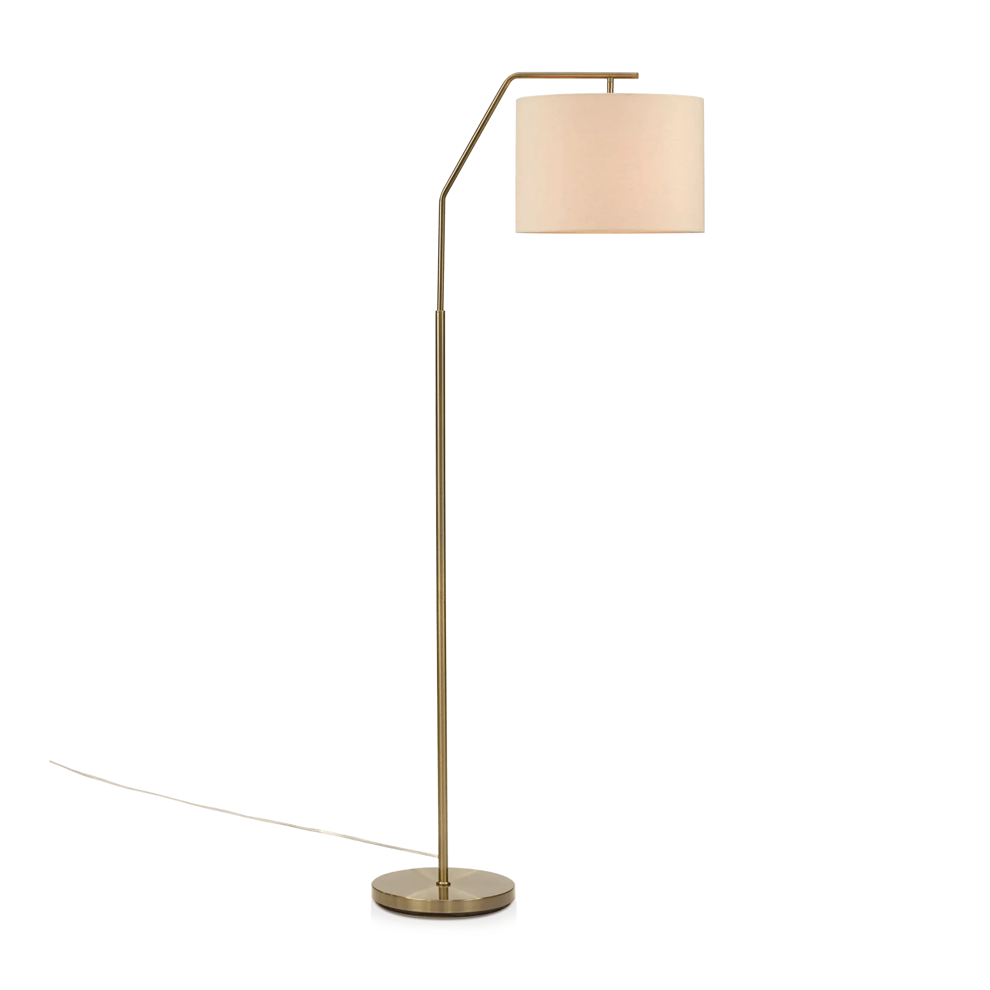 Floor Lamp with Cream Shade and Gold Base - Image 2