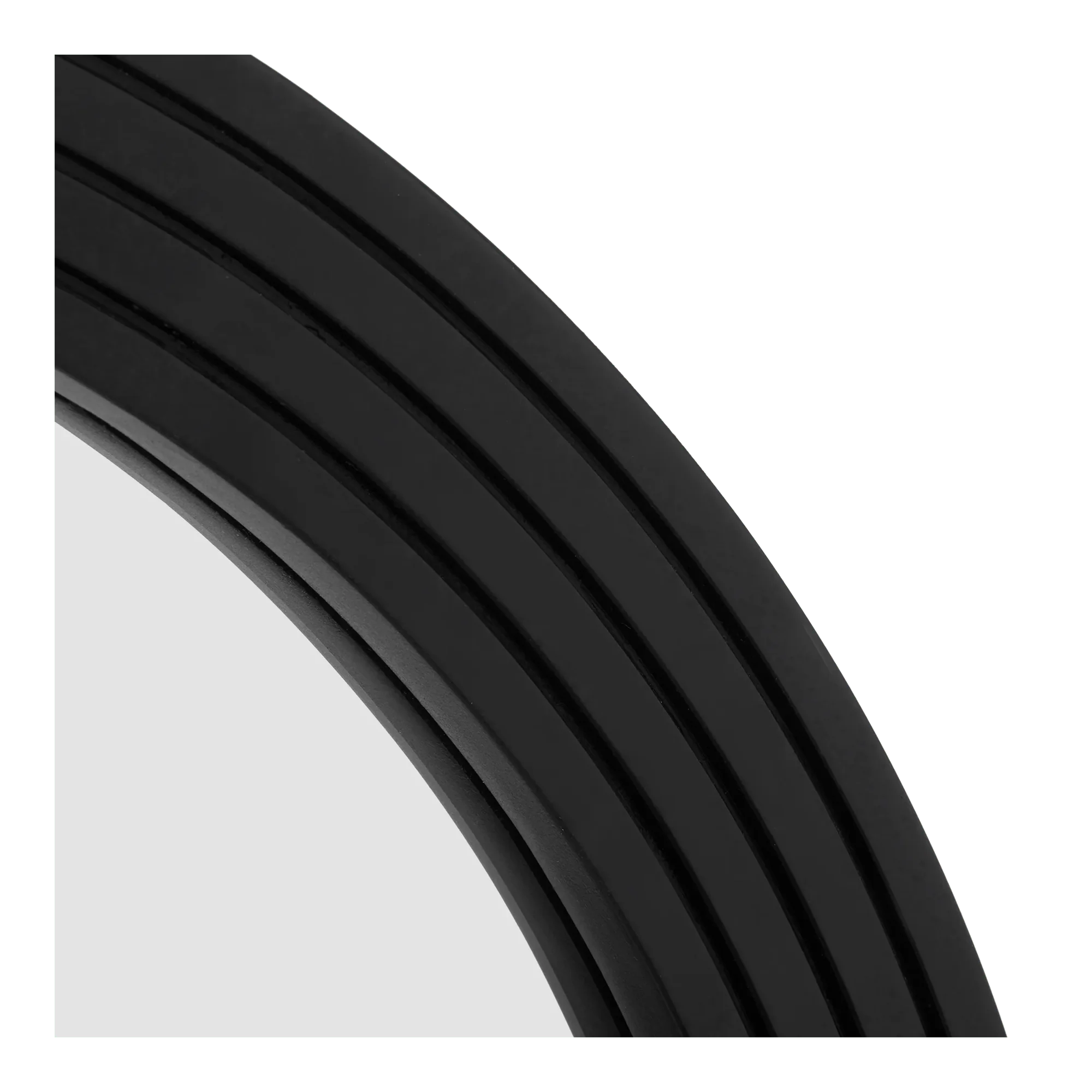 Full-length arched mirror with black scalloped frame - Image 3