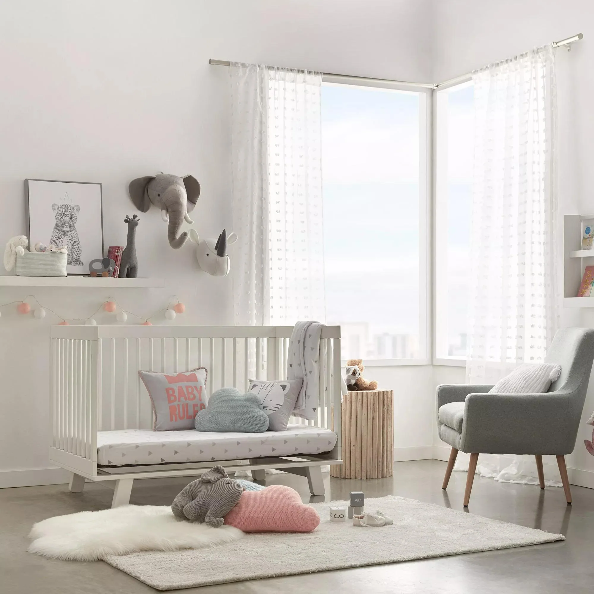 White Furry Collection Rug - Image 2