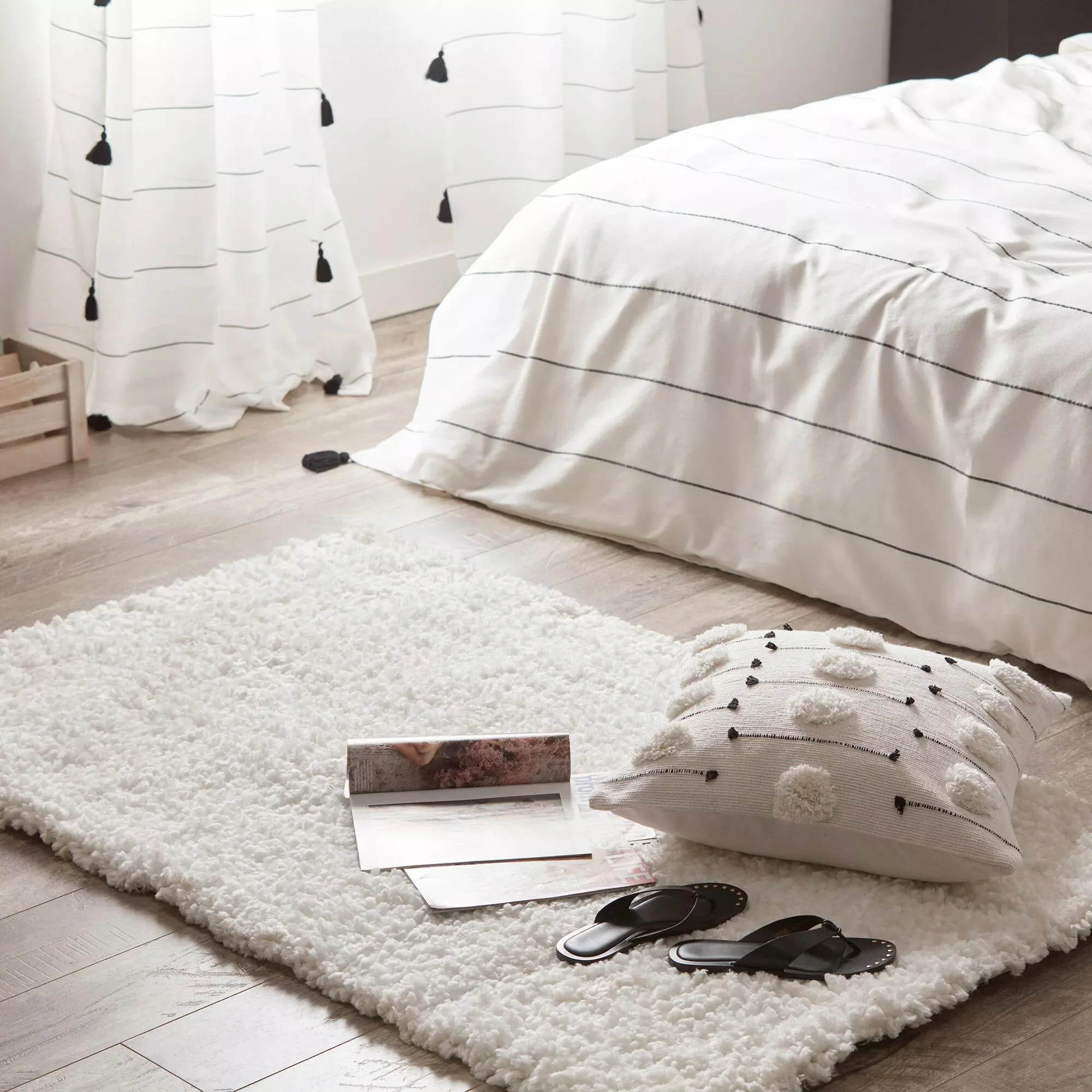 White Furry Collection Rug - Image 4