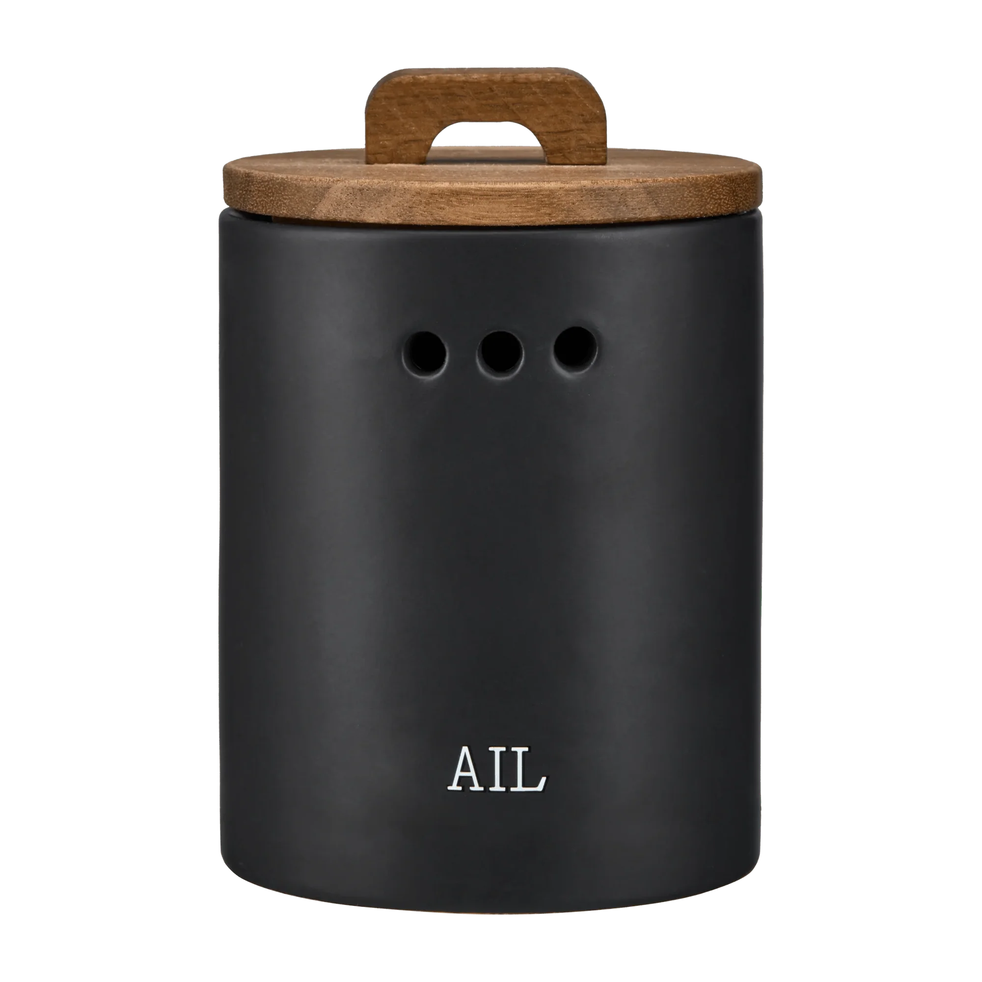Garlic Storage Jar with Wooden Lid