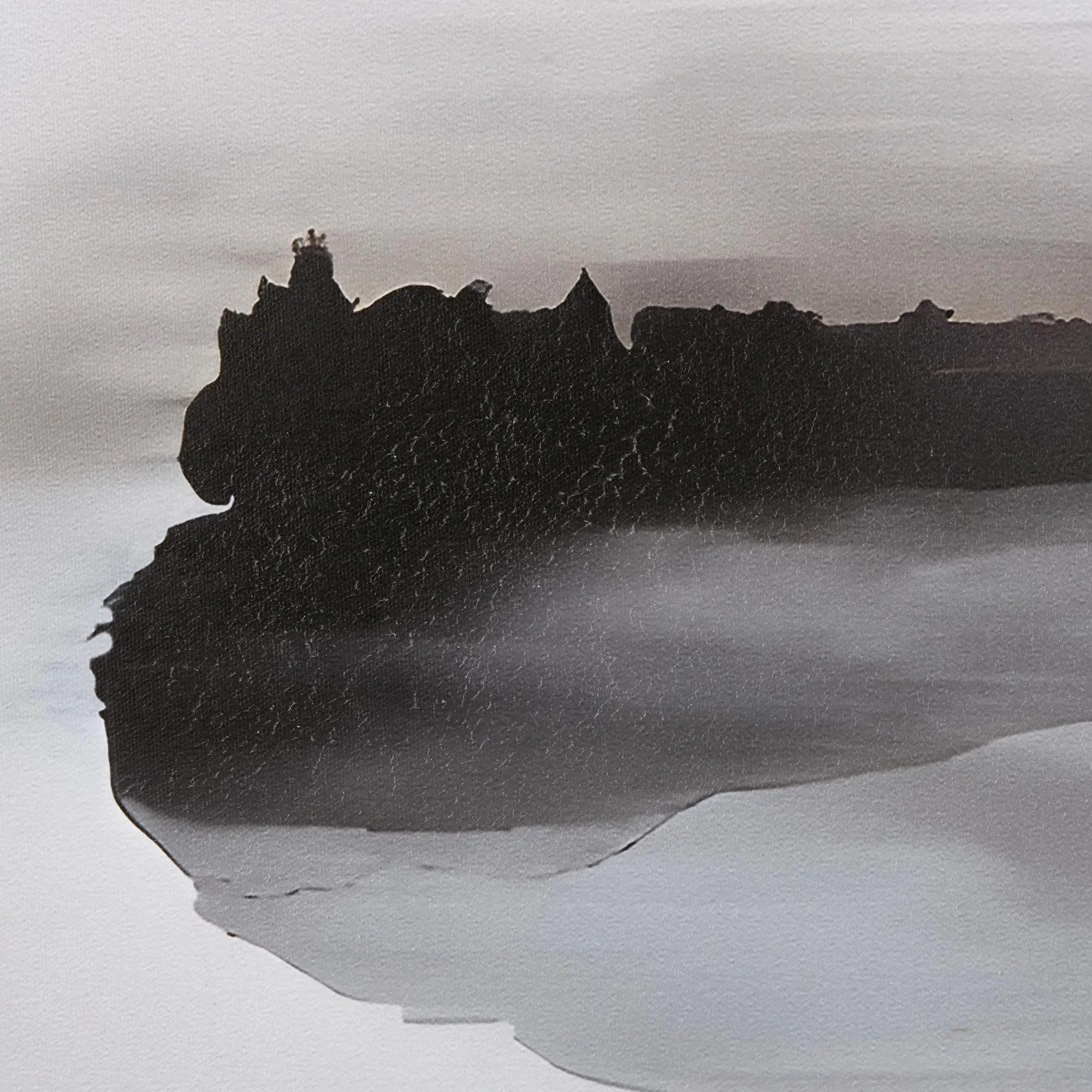 Gel-Embellished Cloudy Lake Landscape Framed Art - Image 2
