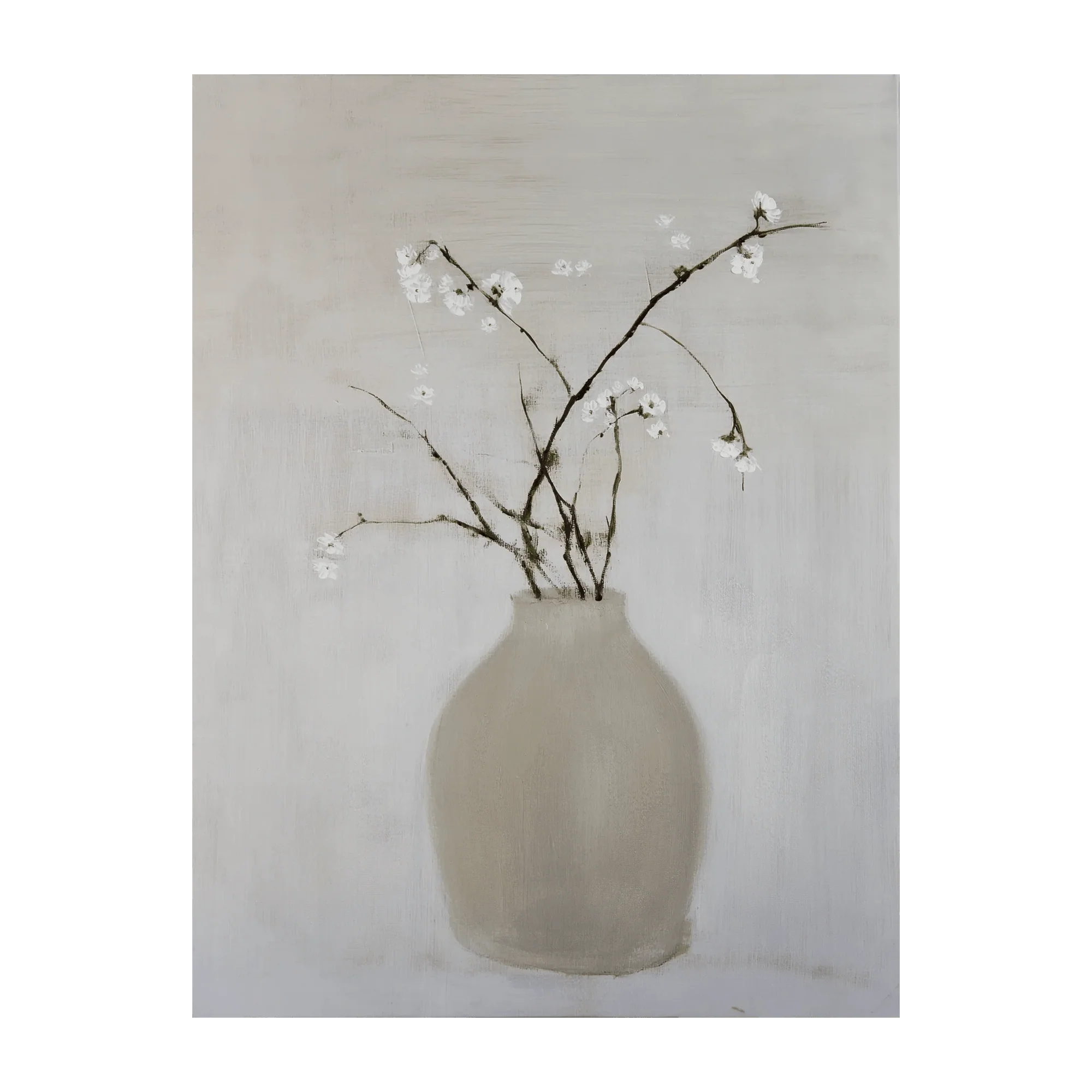 Gel-Embellished Vase with Flower Stems