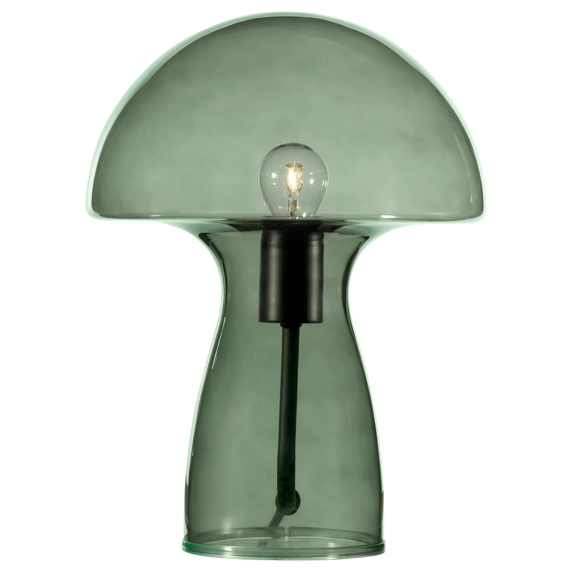 Green Glass Mushroom Table Lamp - Image 4