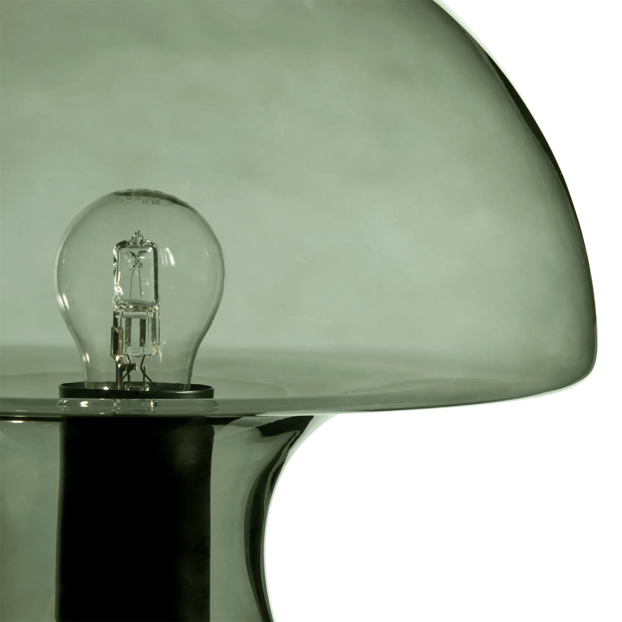 Green Glass Mushroom Table Lamp - Image 6