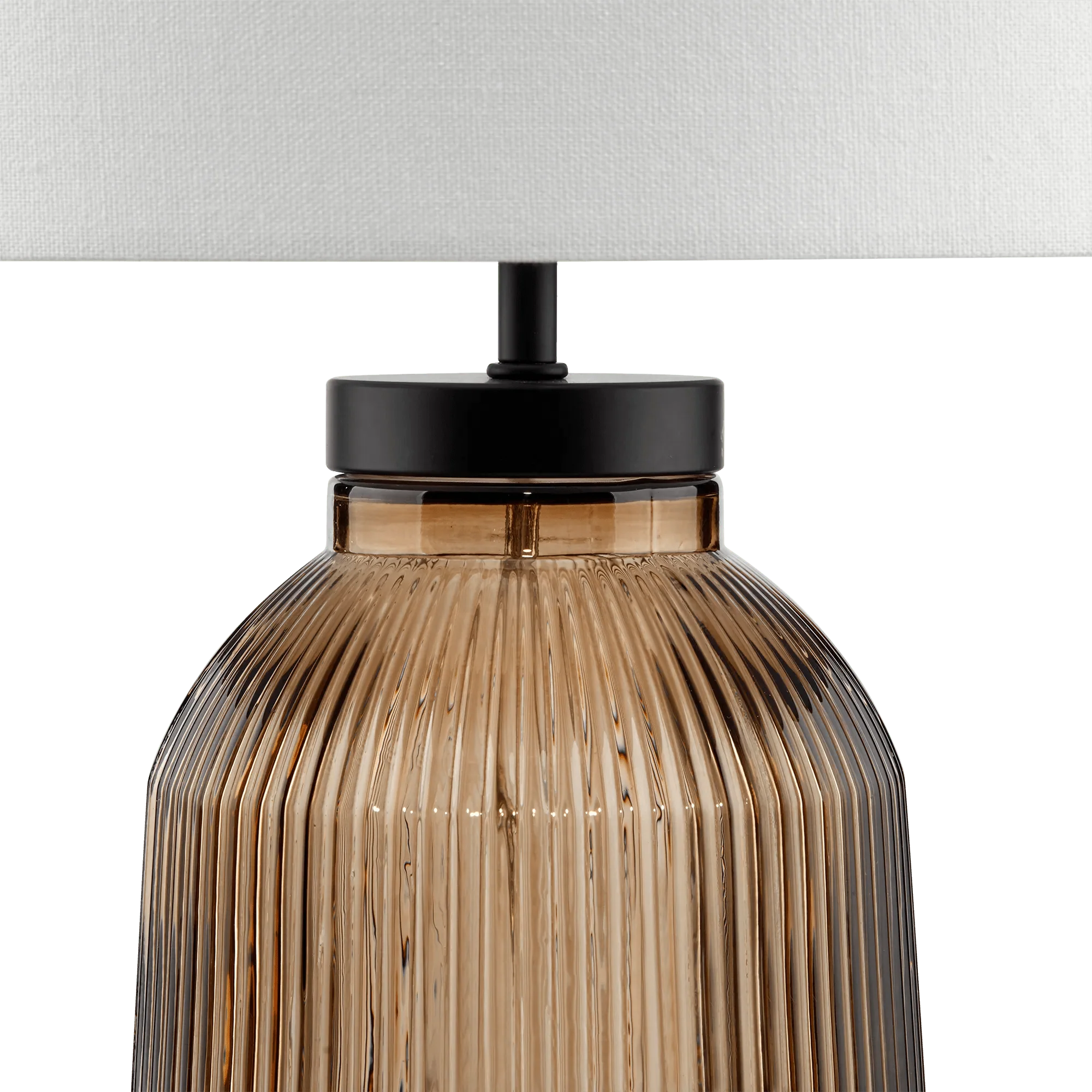 Glass Ribbed Table Lamp - Image 2