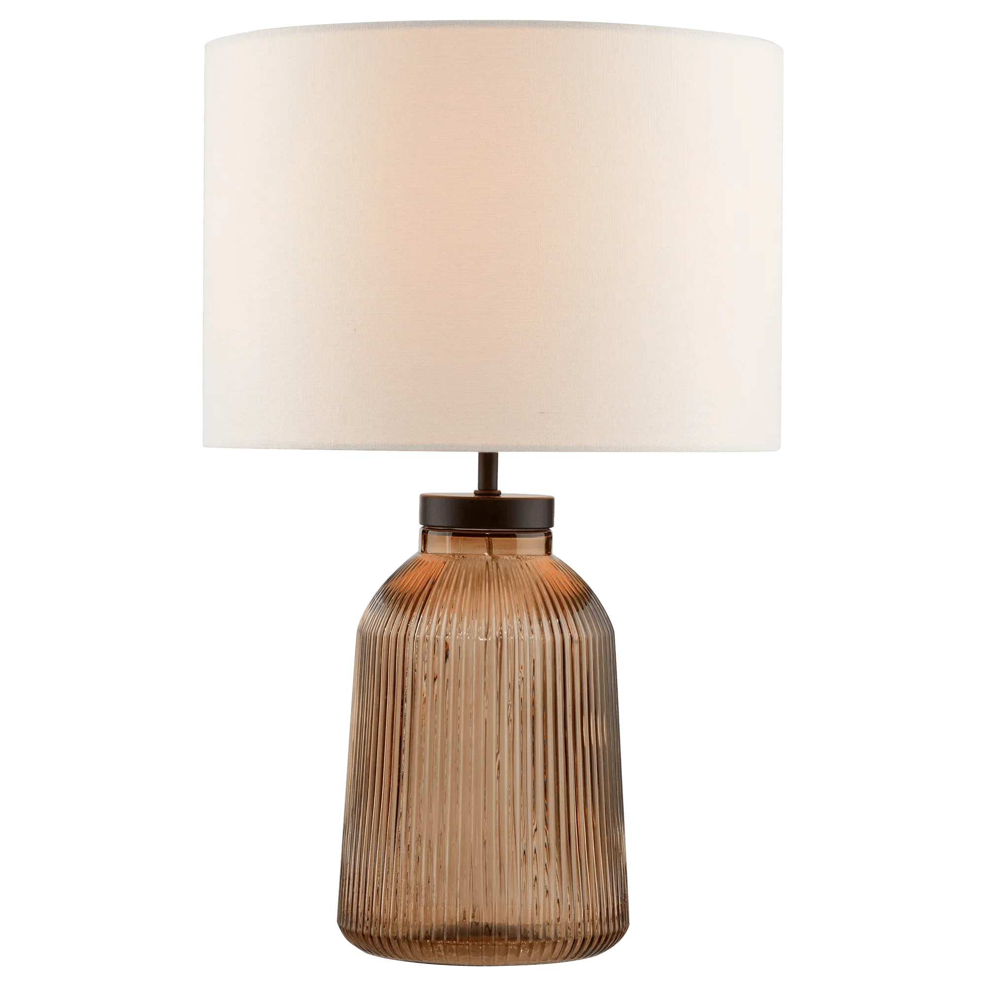 Glass Ribbed Table Lamp - Image 3