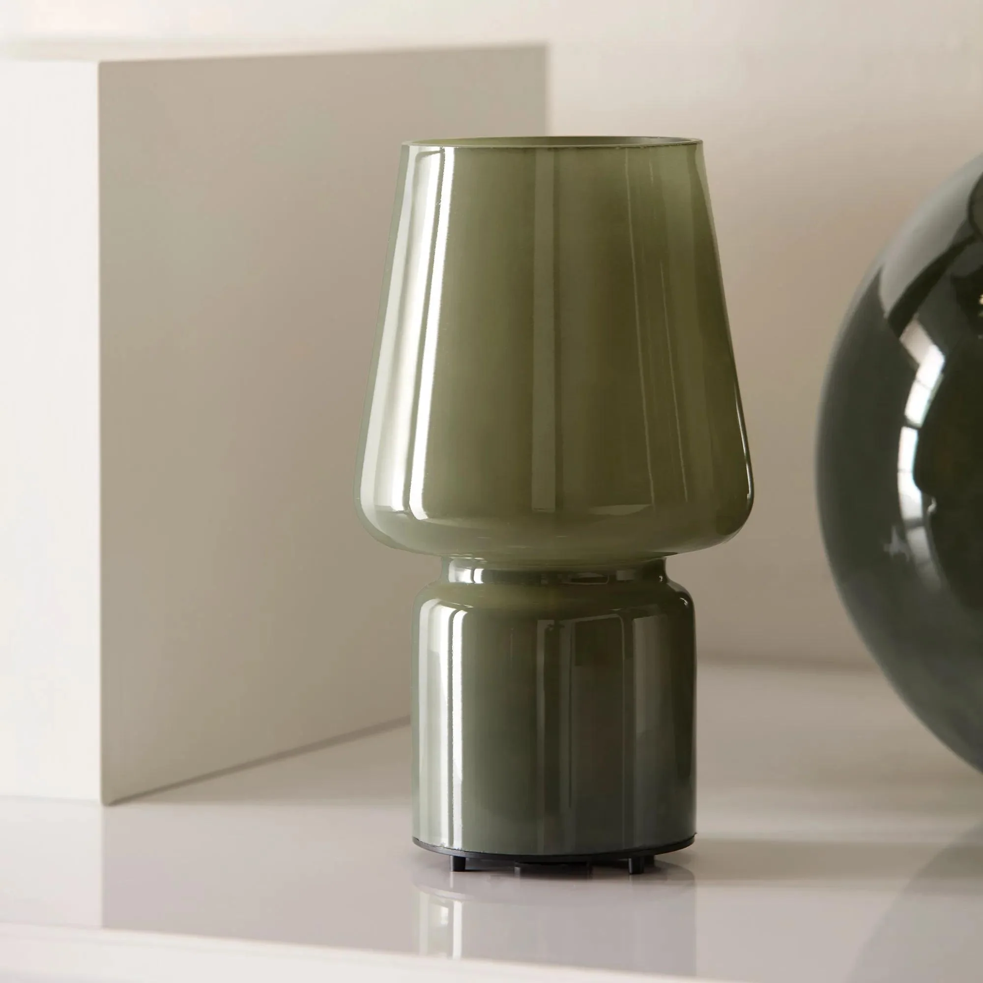 Khaki Glass Table Lamp - Image 6