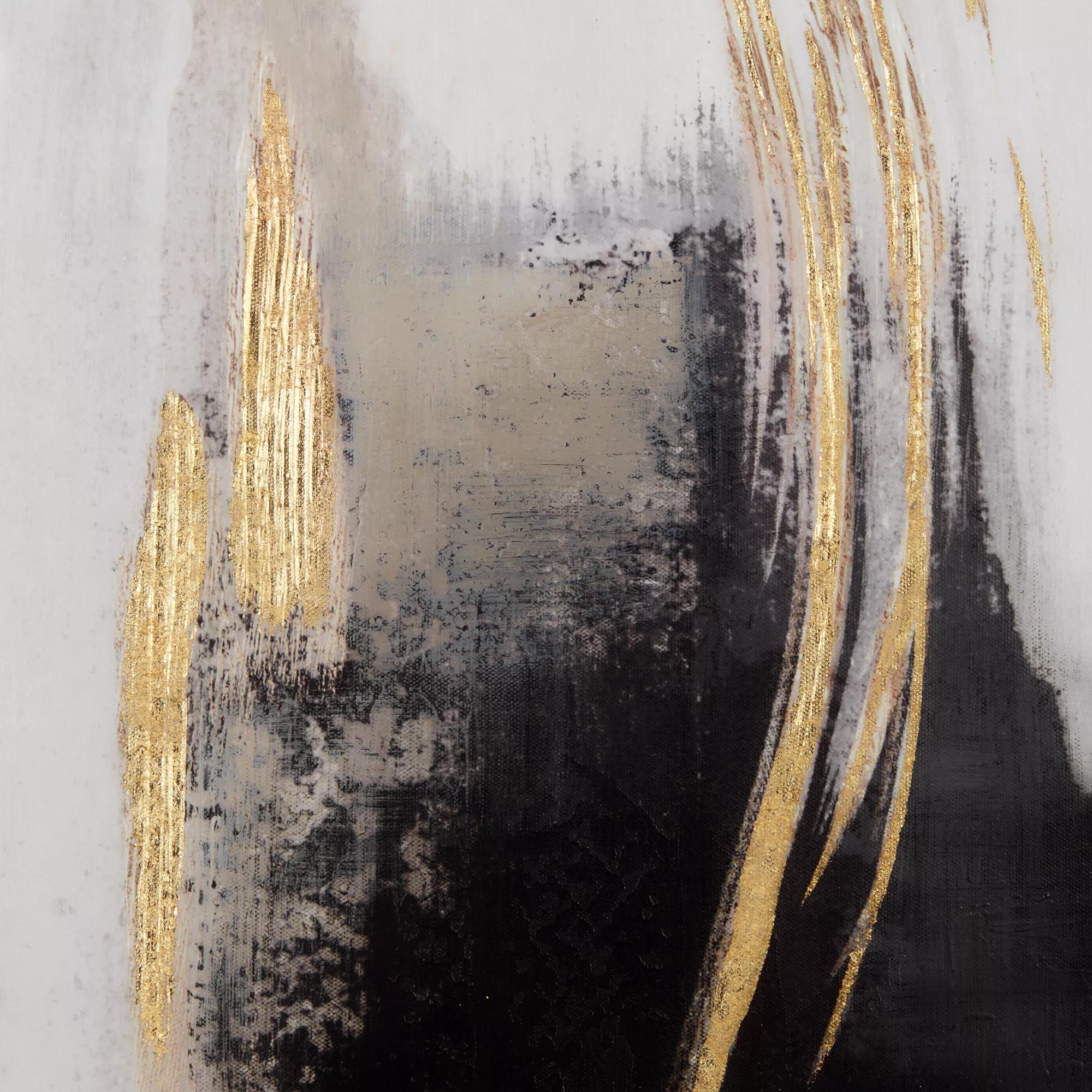 Gold Abstract Printed Framed Art - Image 4