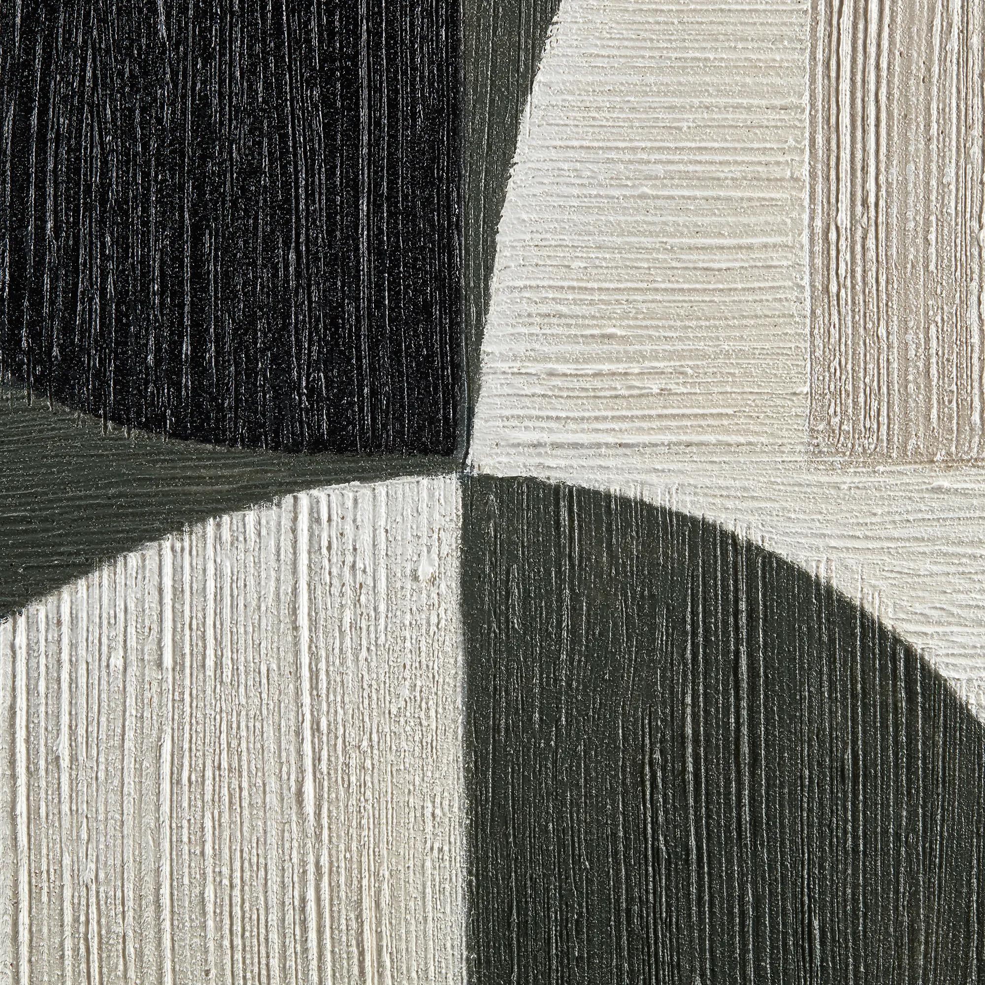 Green Color Block Abstract Framed Art - Image 3