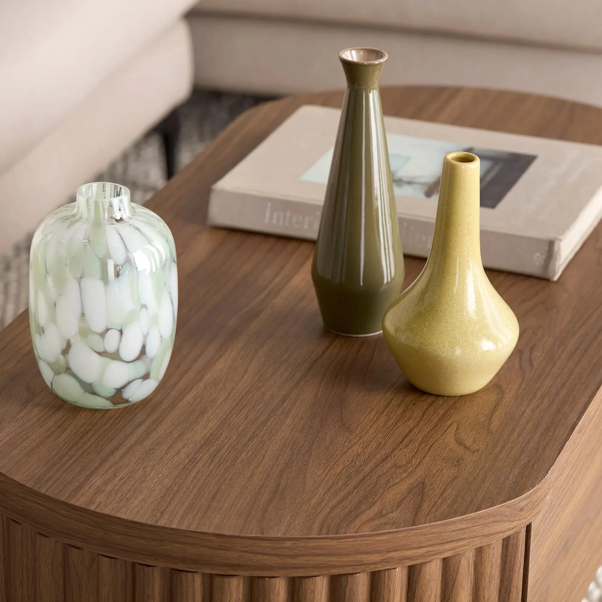 Green Glass Table vase - Image 3