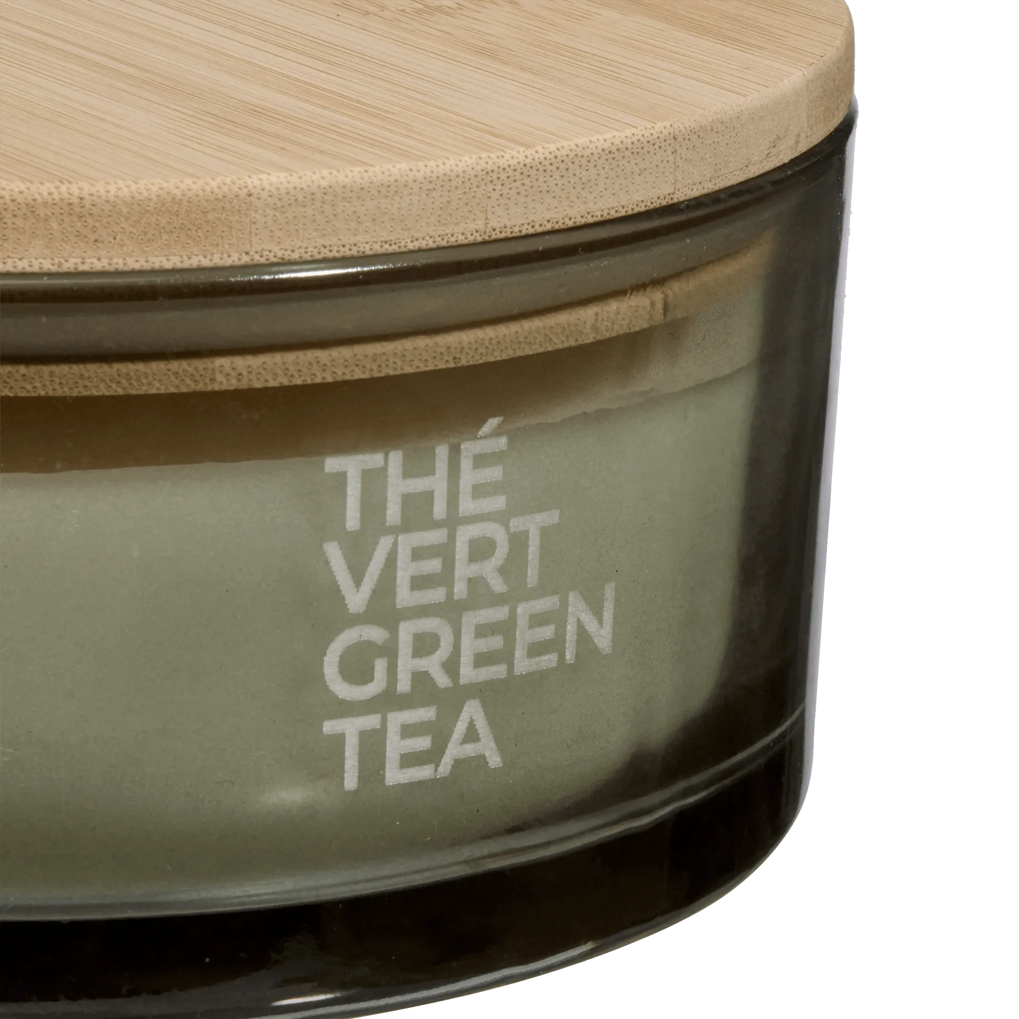 Green Tea Candle with Wooden Lid - Image 3