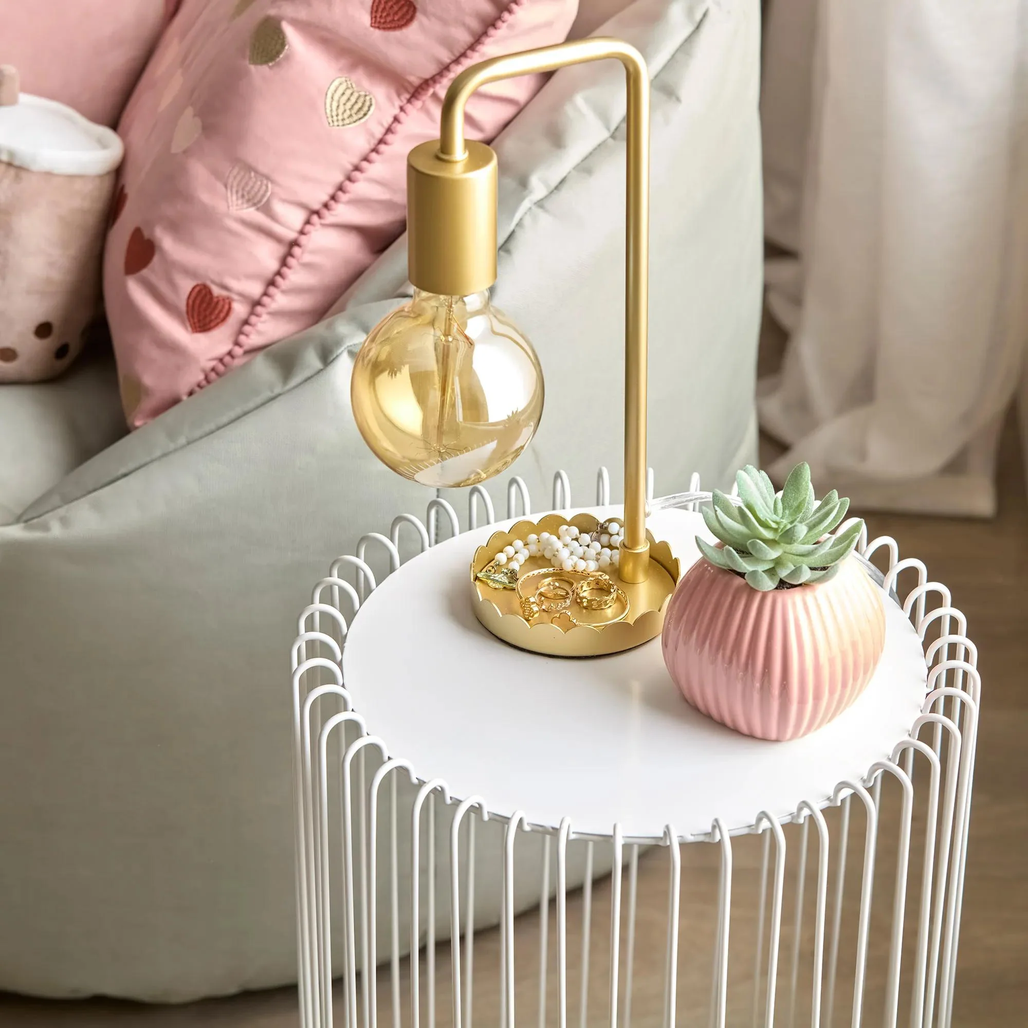 Greenery in Pink Ribbed Vase - Image 2