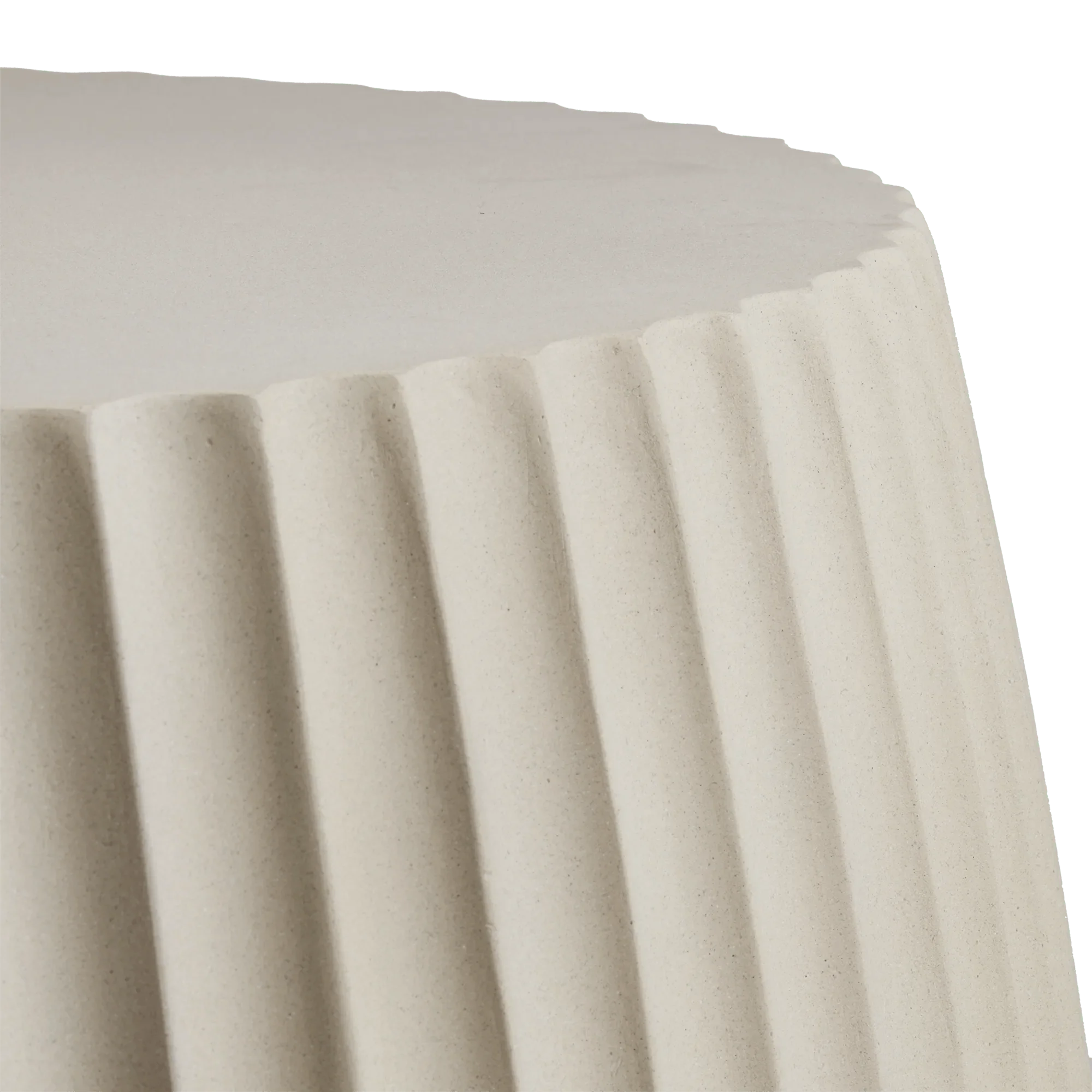 Grooved Round Coffee Table - Image 5