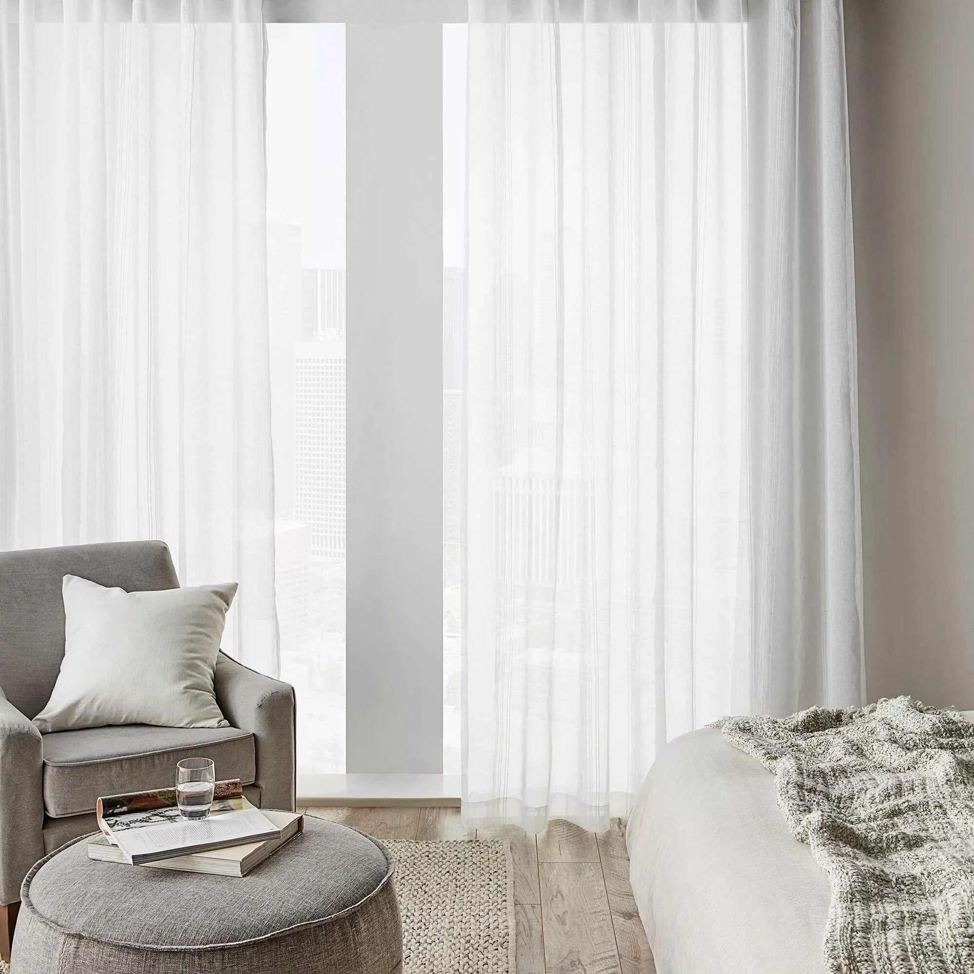 White Gusta Embroidered Curtain - Image 5